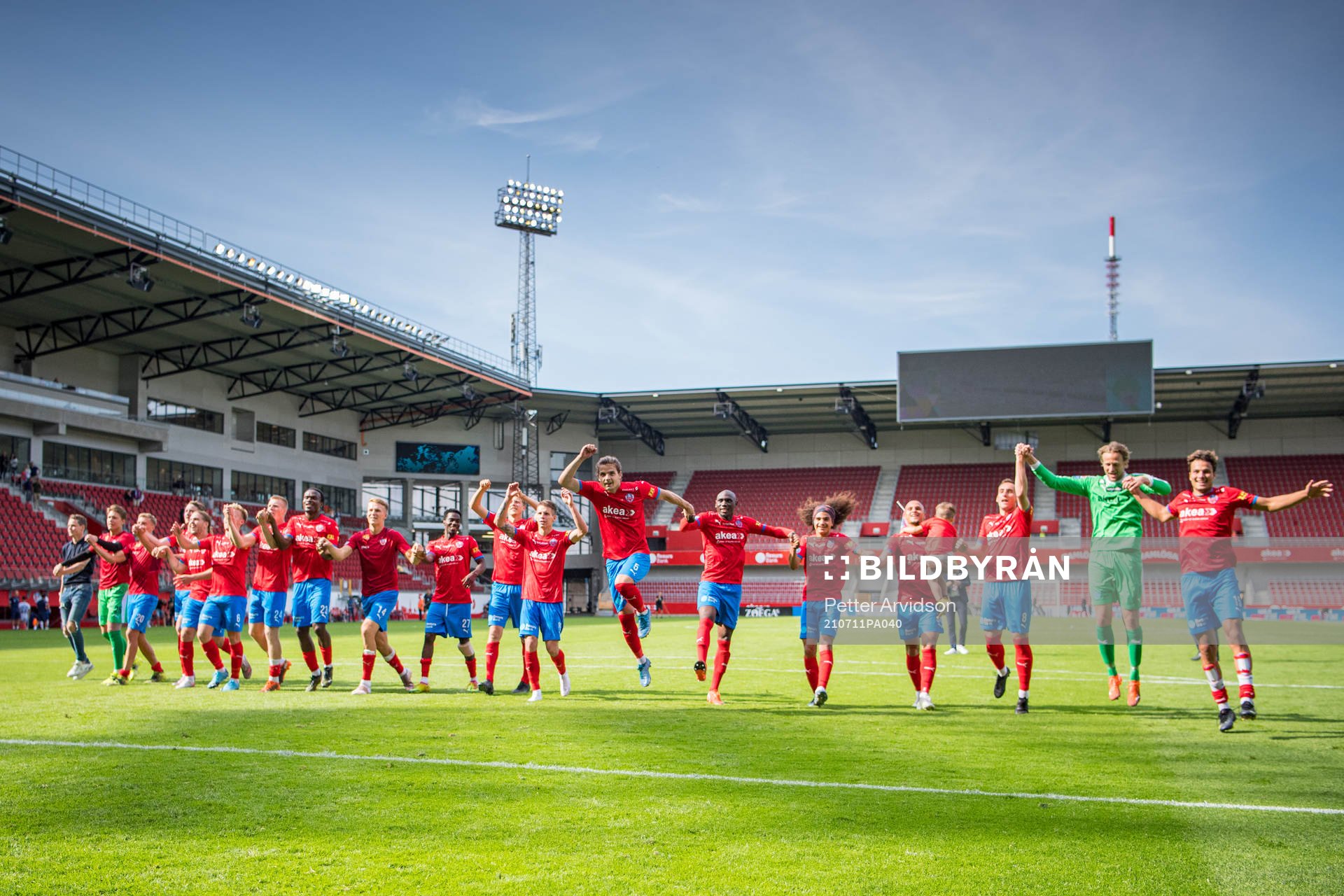 Helsingborgs spelare jublar