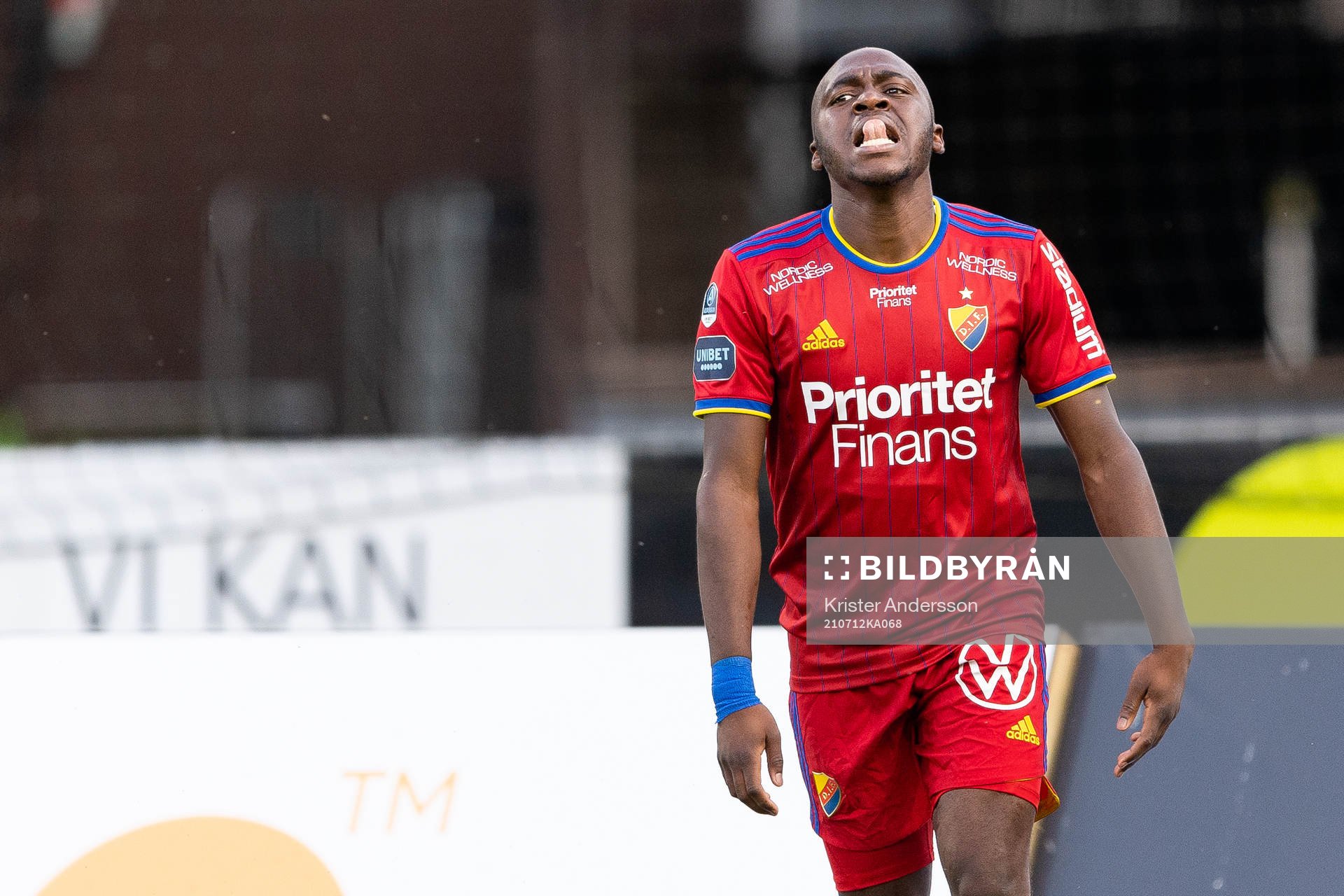 Djurgårdens Edward Chilufya deppar