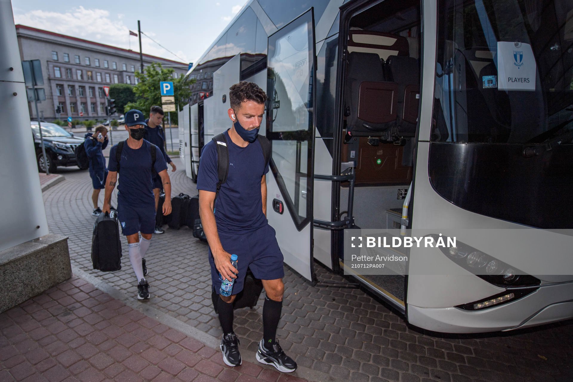 Erdal Rakip of Malmö FF arrives at the hotel