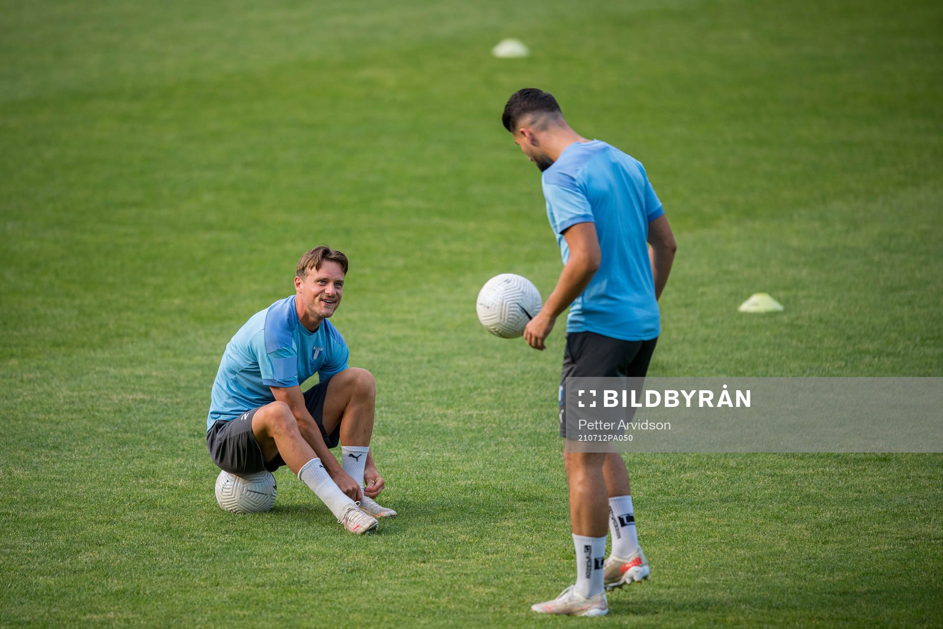 Eric Larsson and Antonio Colak of Malmö FF