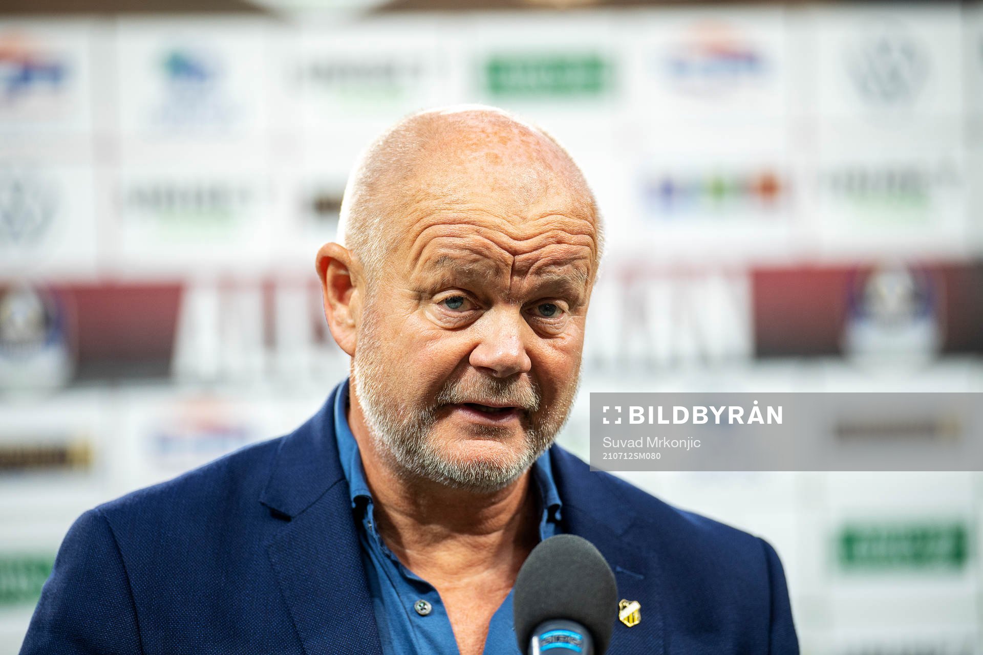 Häckens tränare Per-Mathias Högmo under presskonferensen efter fotbollsmatchen i Allsvenskan mellan Kalmar och Häcken den 12 juli 2021 i Kalmar.