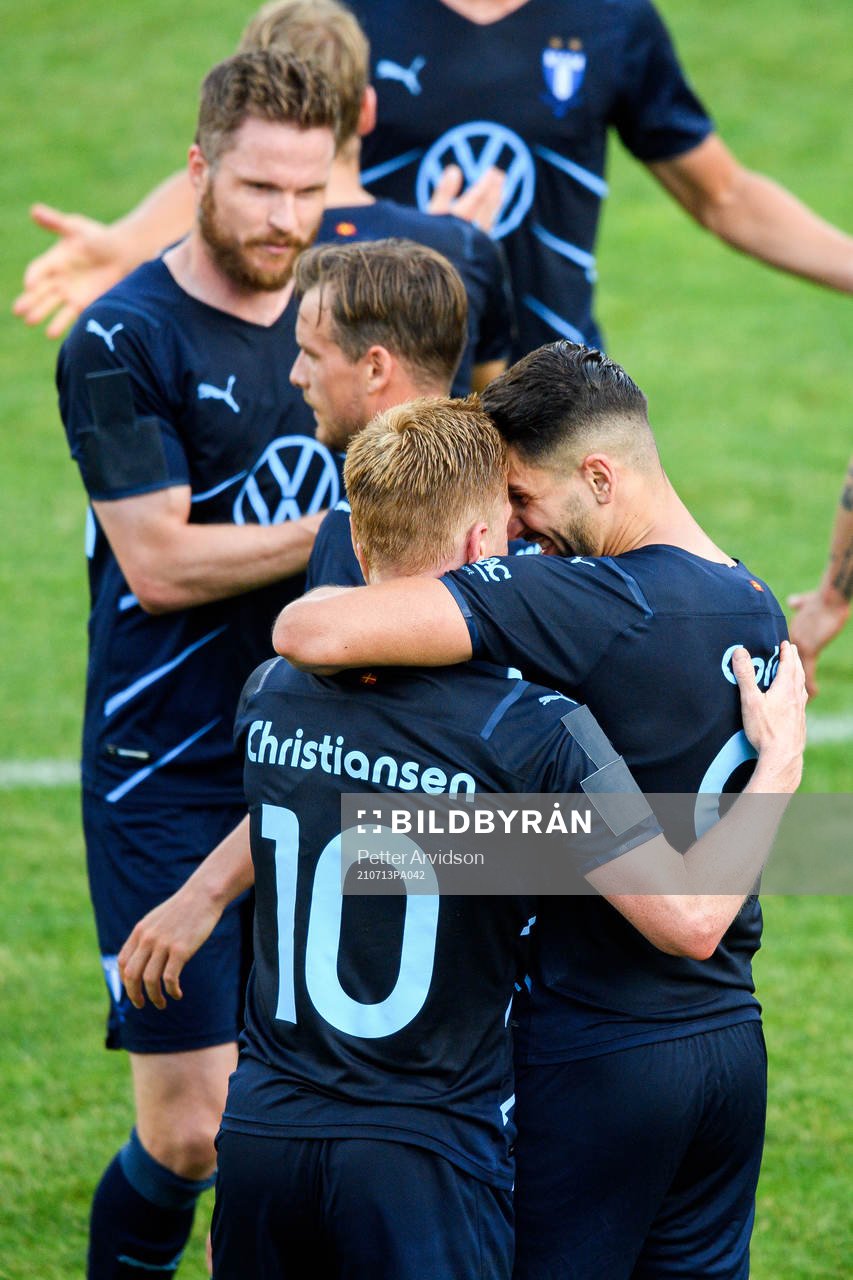 Anders Christiansen and Antonio Colak of Malmö FF