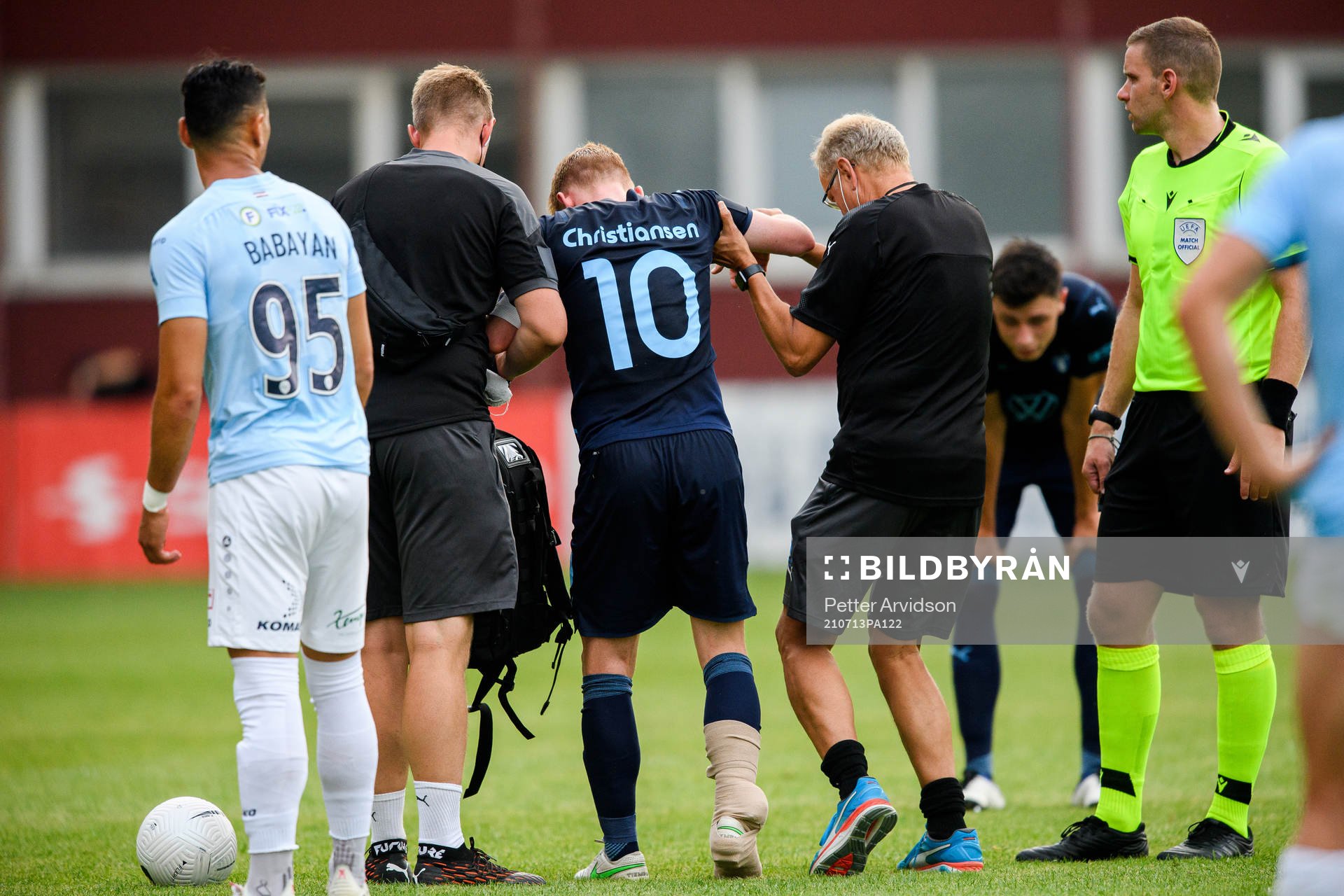 Anders Christiansen of Malmö FF in pain