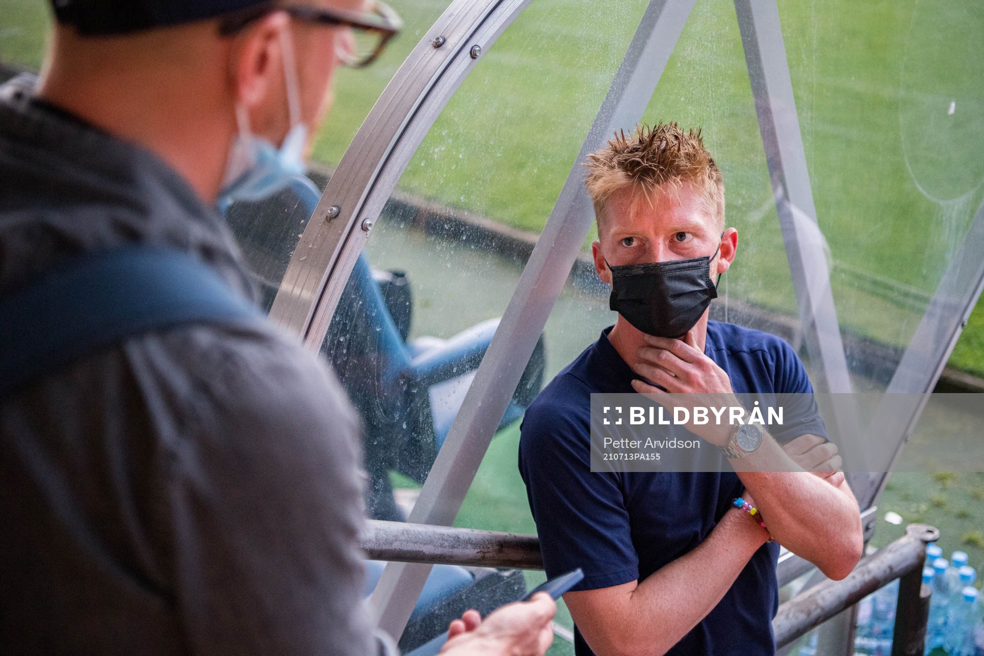 Anders Christiansen of Malmö FF is being interviewed