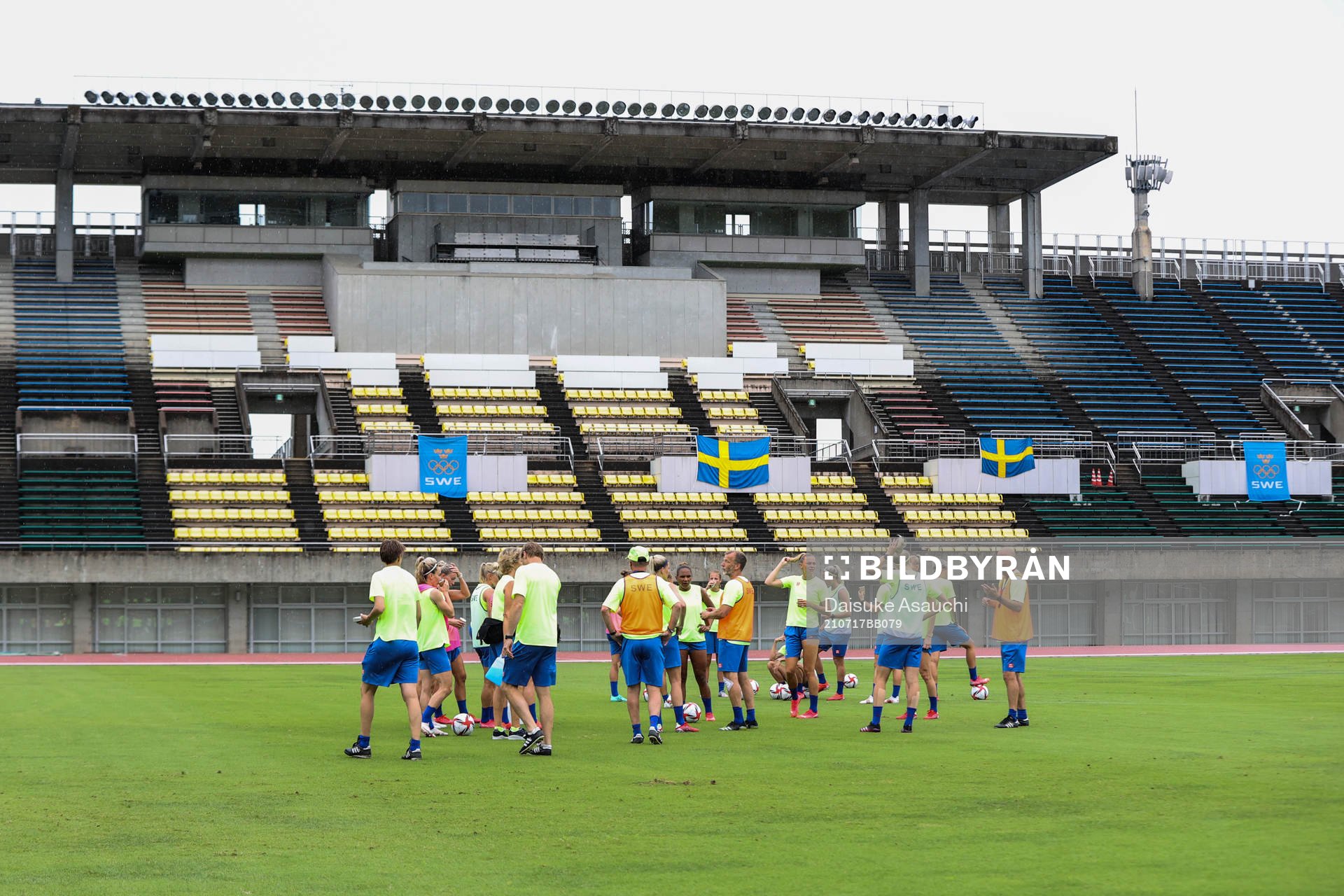 Players of the Swedish national women’s football team at