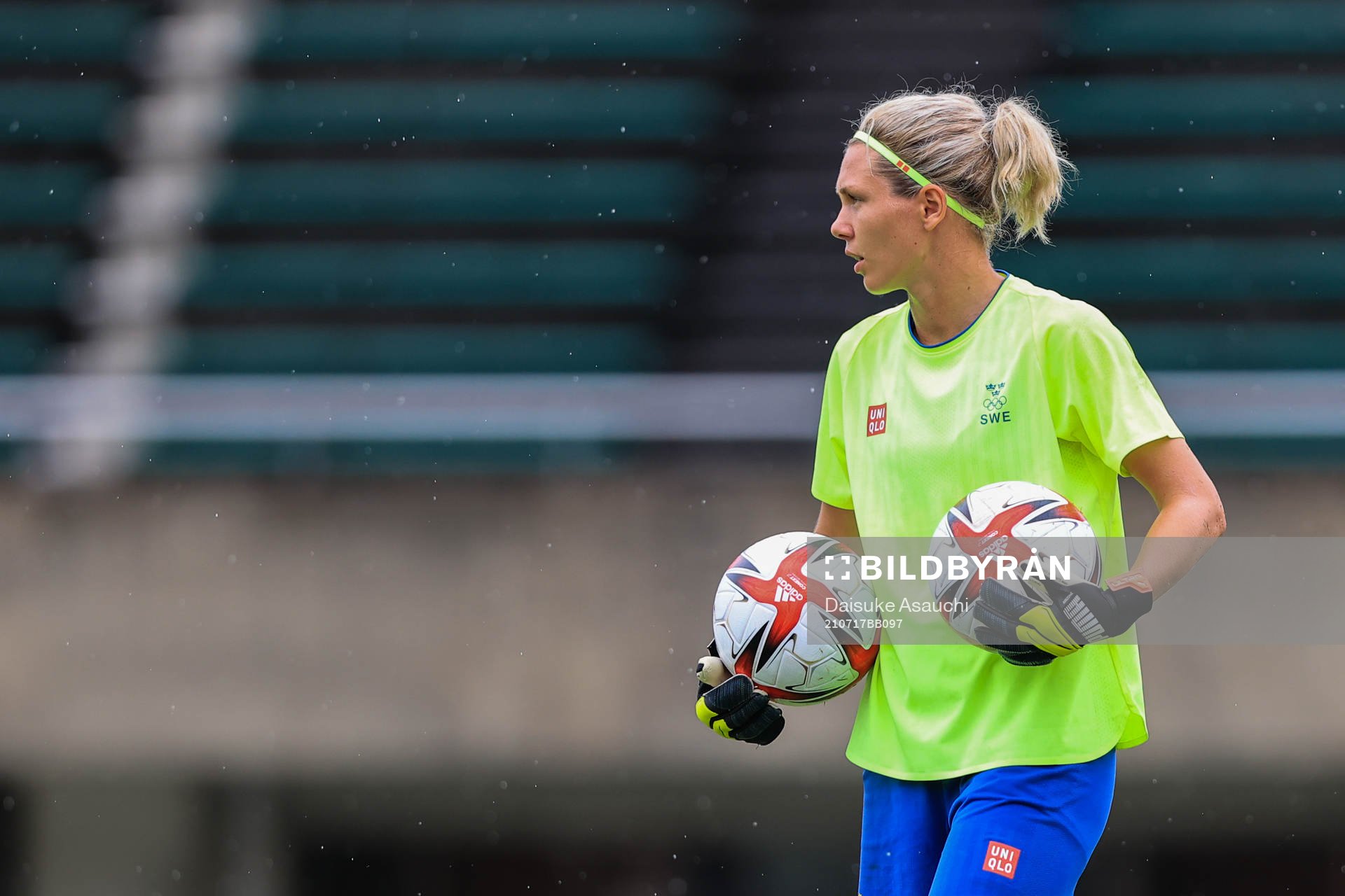 Goalkeeper Jennifer Falk of the Swedish national women’s
