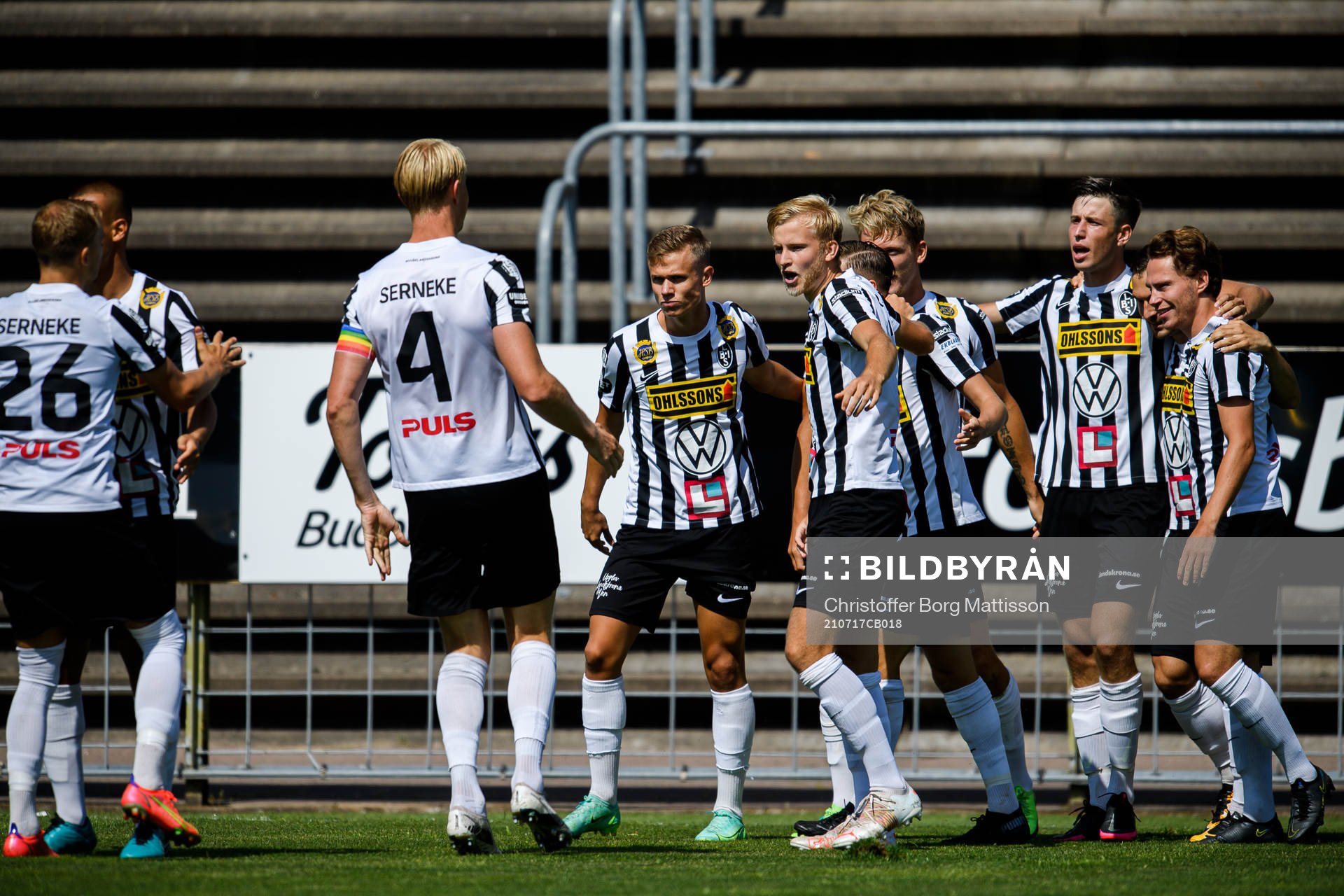 Landskronas spelare jublar