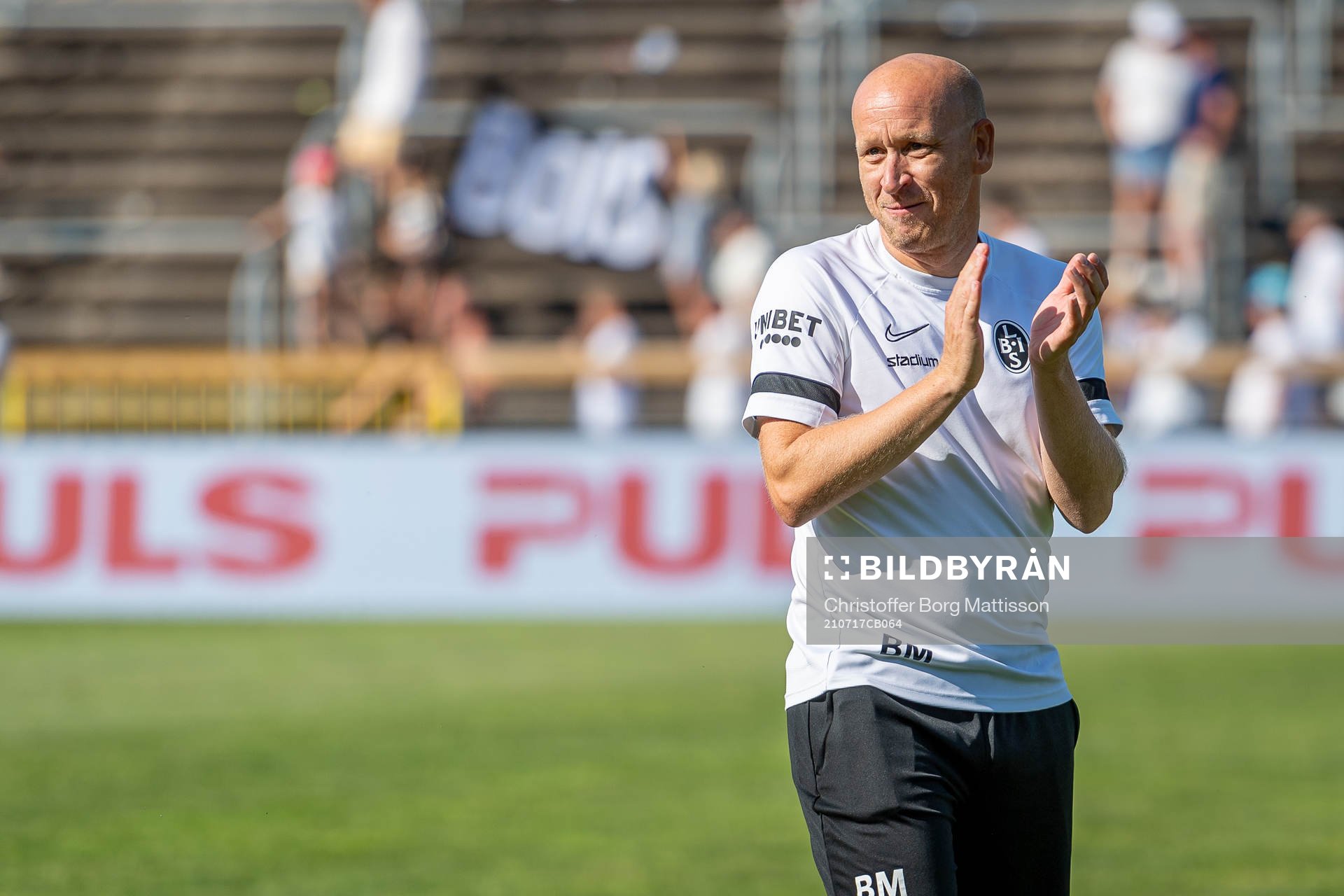Landskronas tränare Billy Magnusson jublar