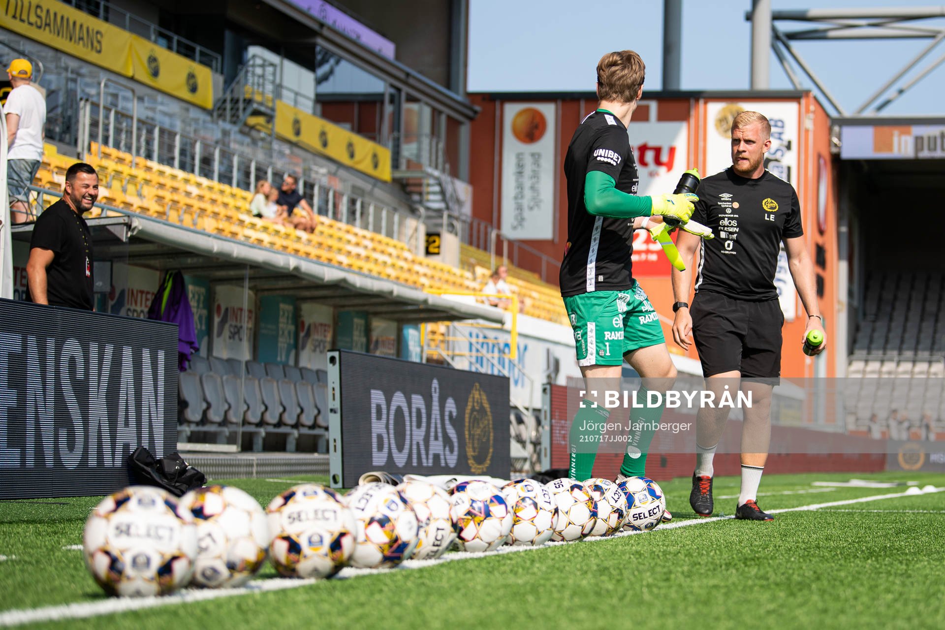 Elfsborgs målvaktstränare Linus Eriksson och målvakt