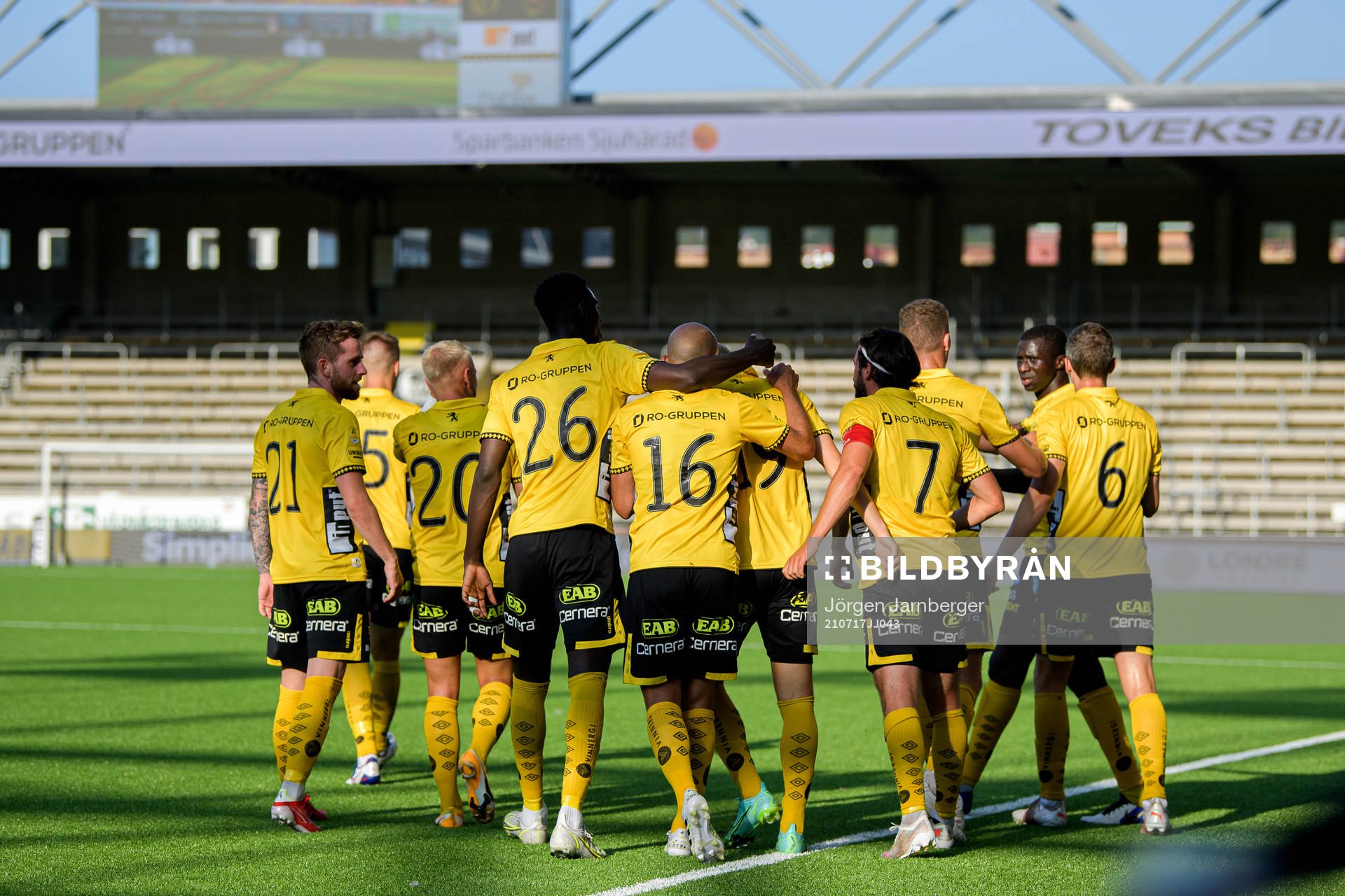 Elfsborgs spelare jublar med Jeppe Møldrup Okkels