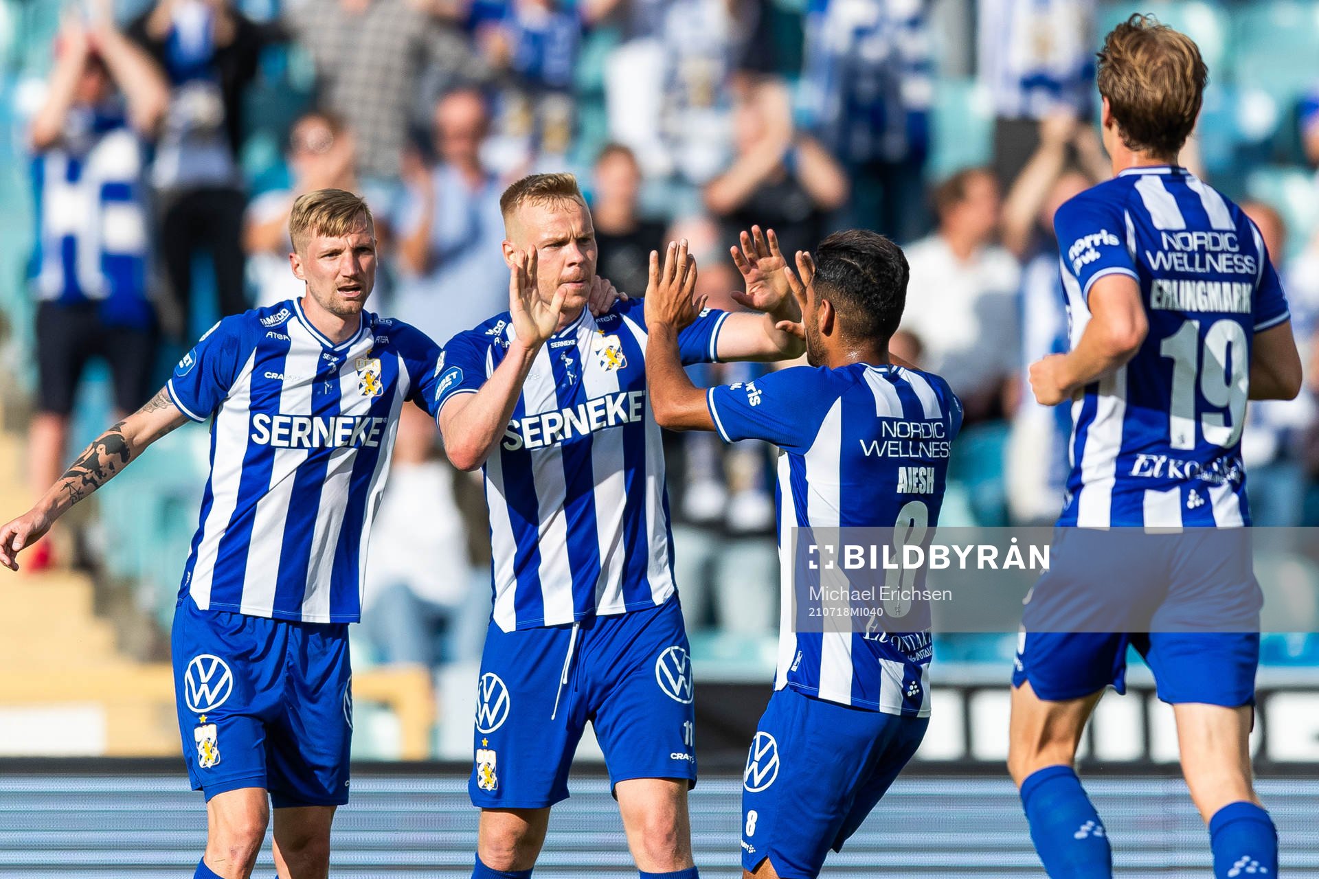 IFK Göteborgs Kolbeinn Sigthorsson (tvåa från vänster)