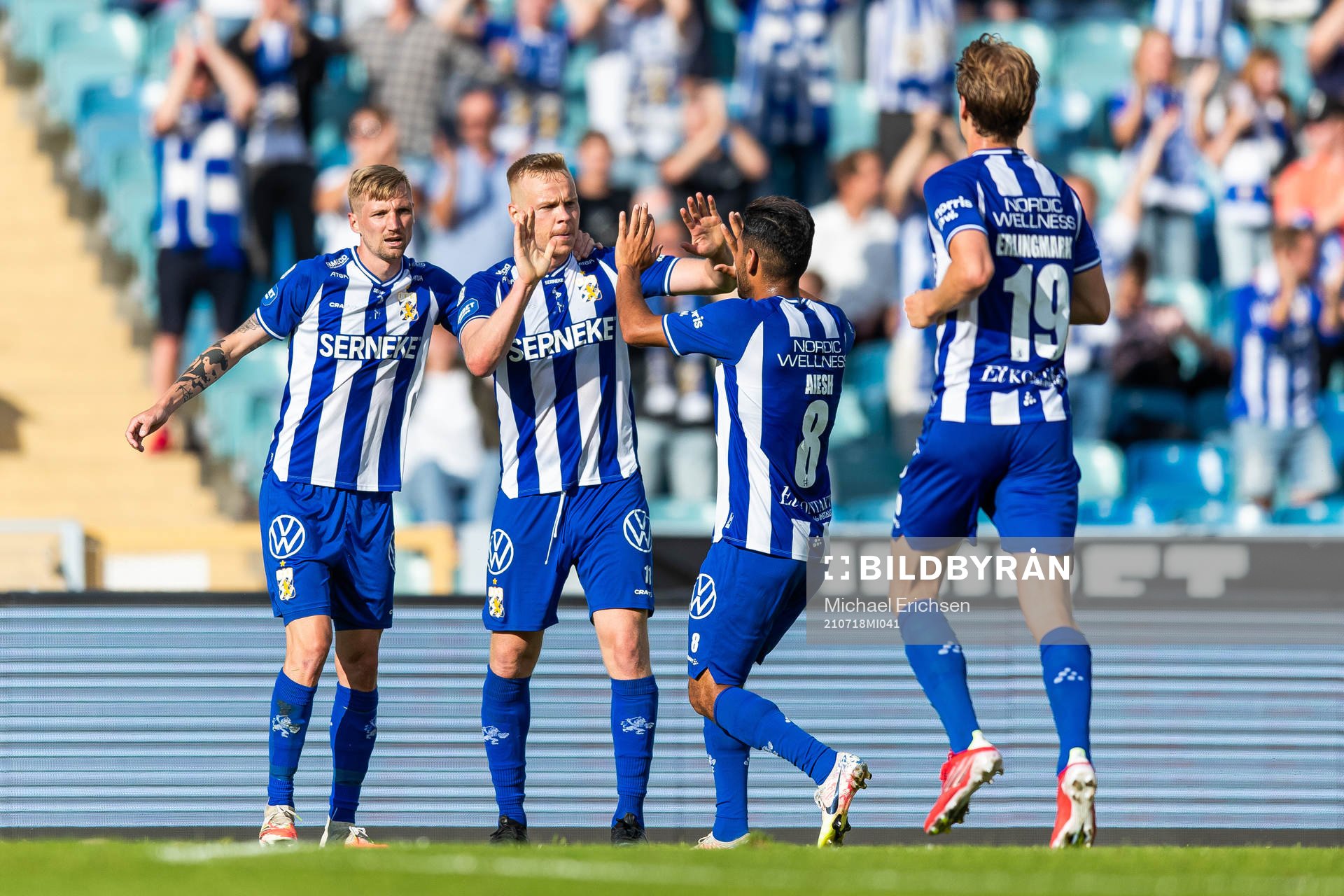 IFK Göteborgs Kolbeinn Sigthorsson (tvåa från vänster)