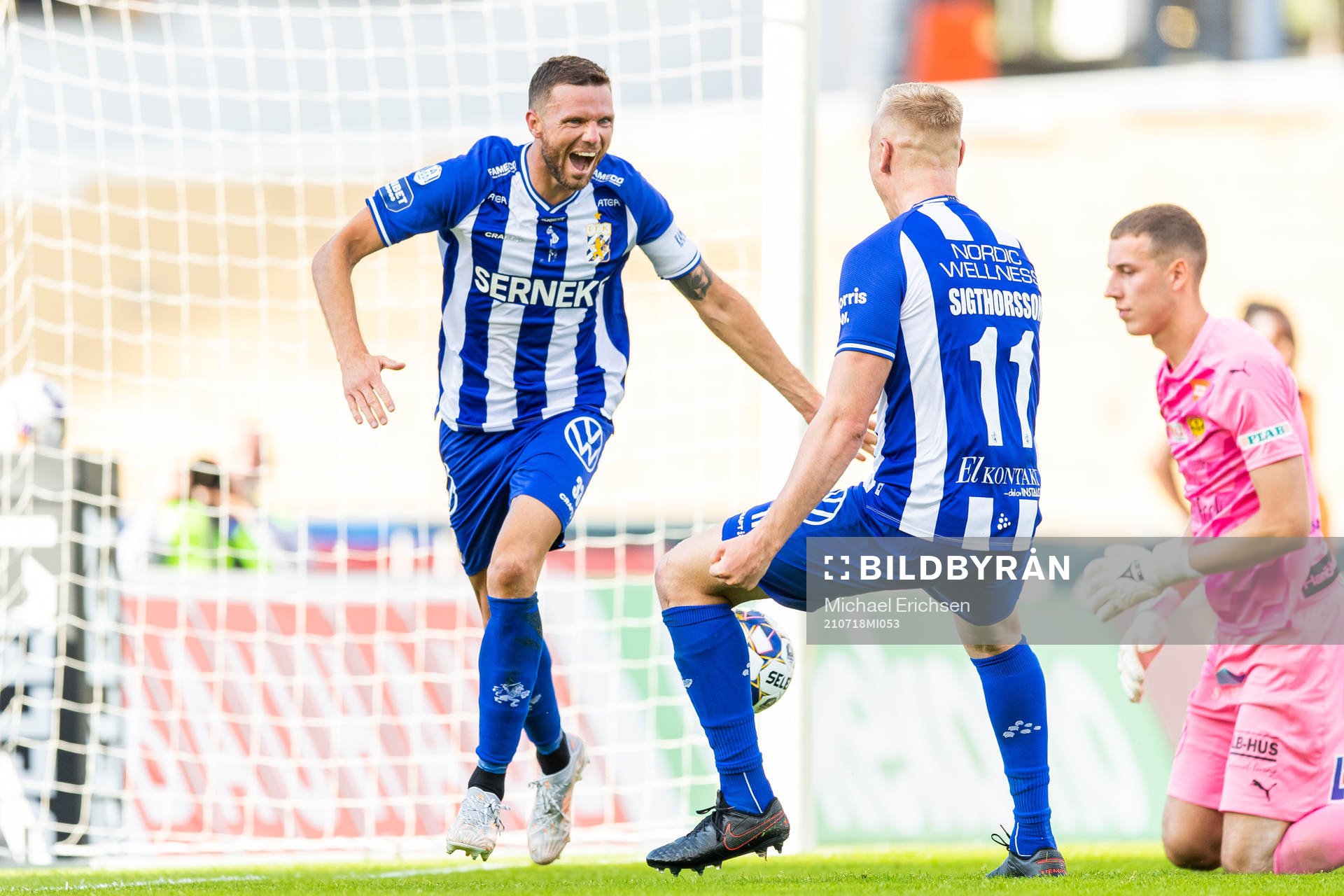 IFK Göteborgs Marcus Berg jublar mot Kolbeinn Sigthorsson