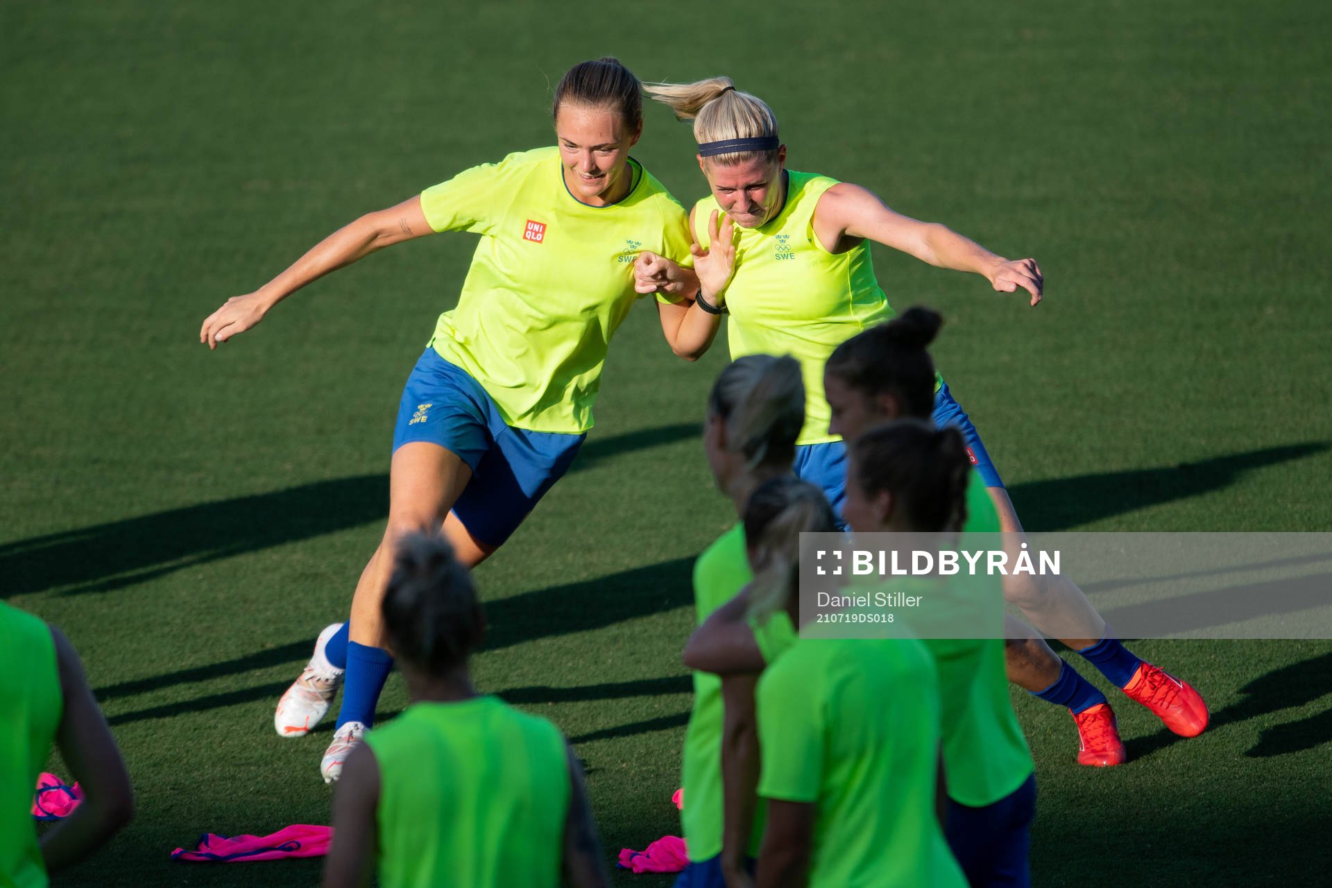 Magdalena Eriksson and Olivia Schough of the Swedish
