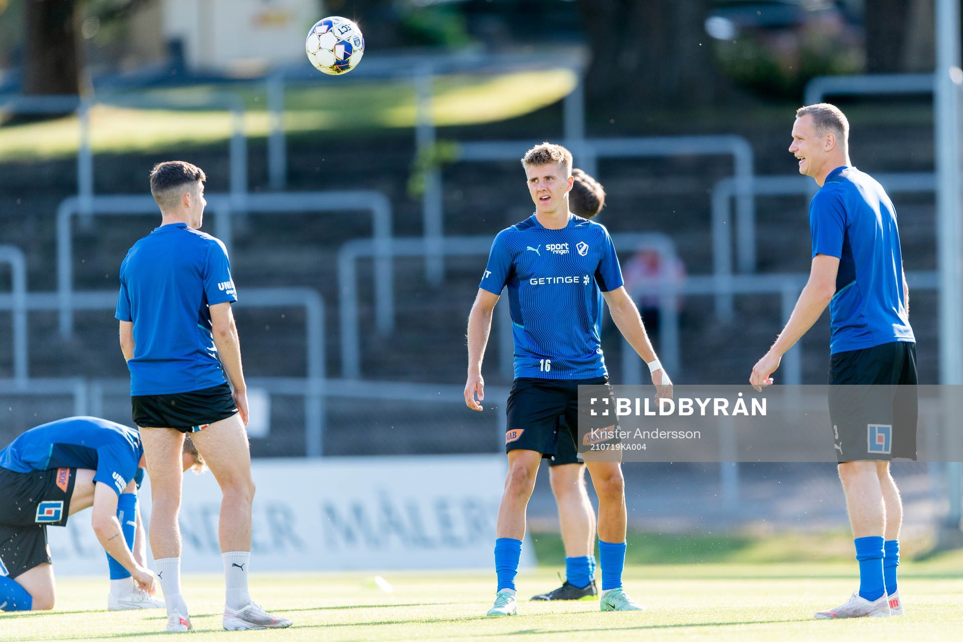 Halmstads Erik Ahlstrand före fotbollsmatchen i