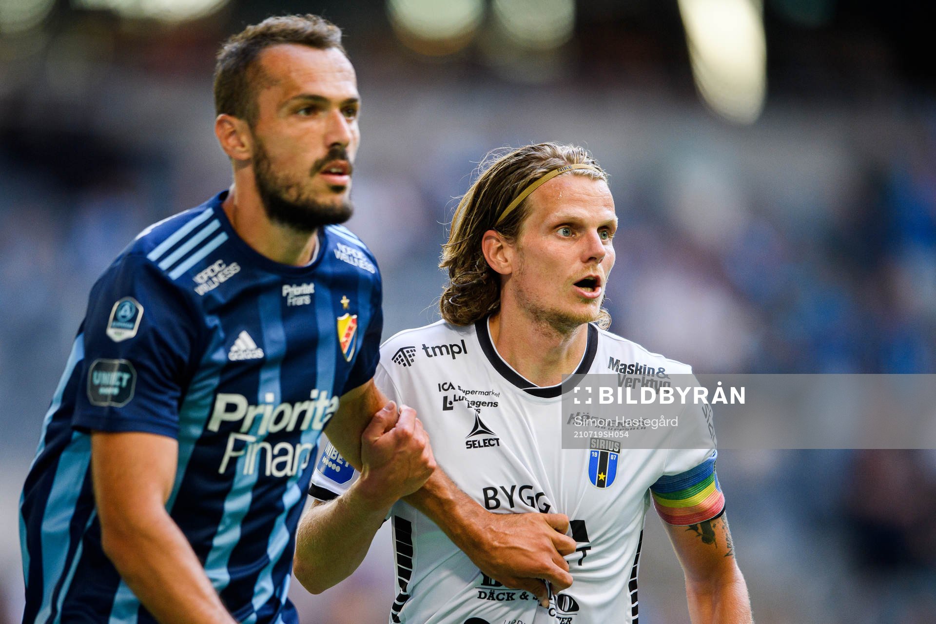Djurgårdens Emir Kujovic och Sirius Tim Björkström