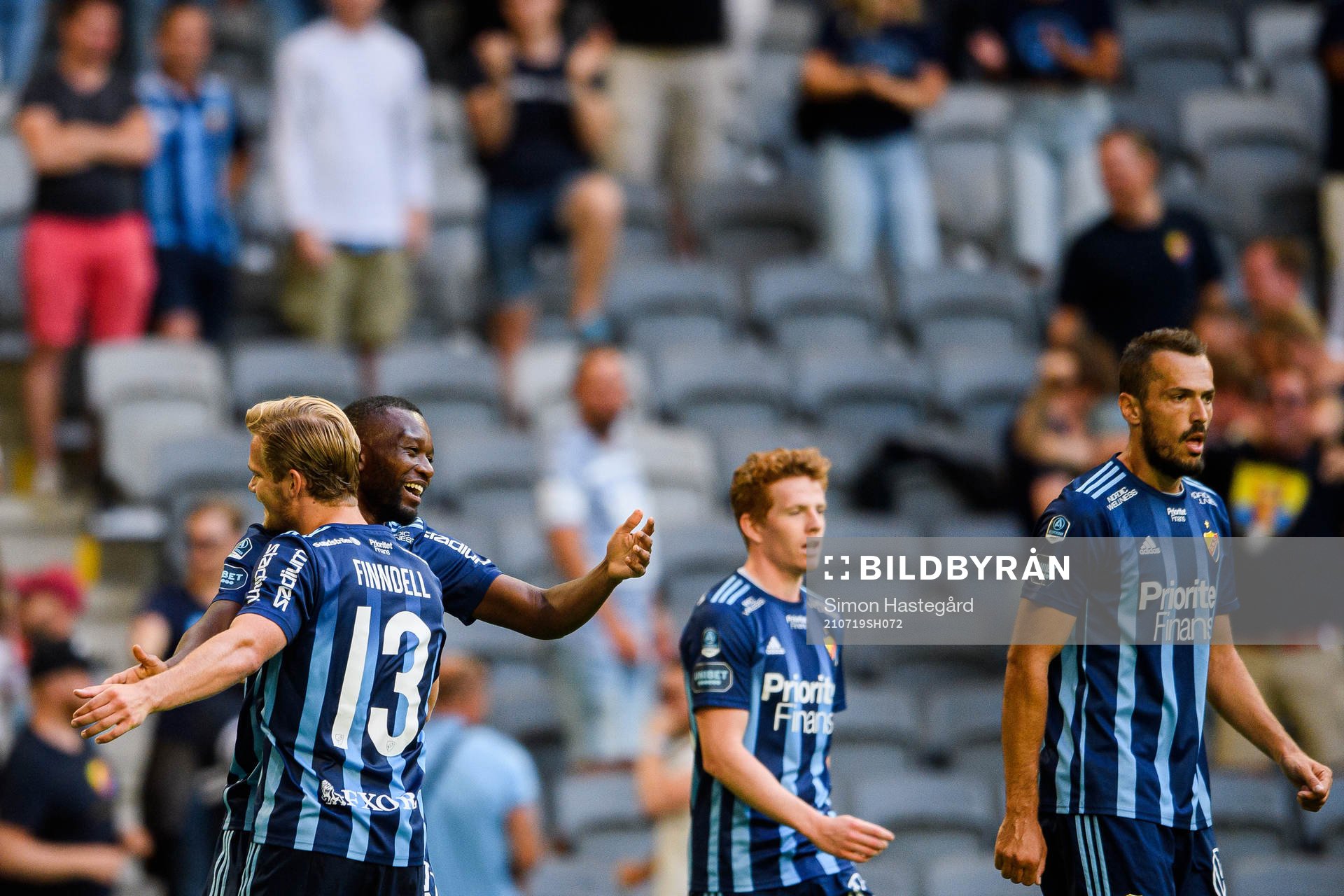 Djurgårdens Emmanuel Banda , Hampus Finndell , Aslak Witry