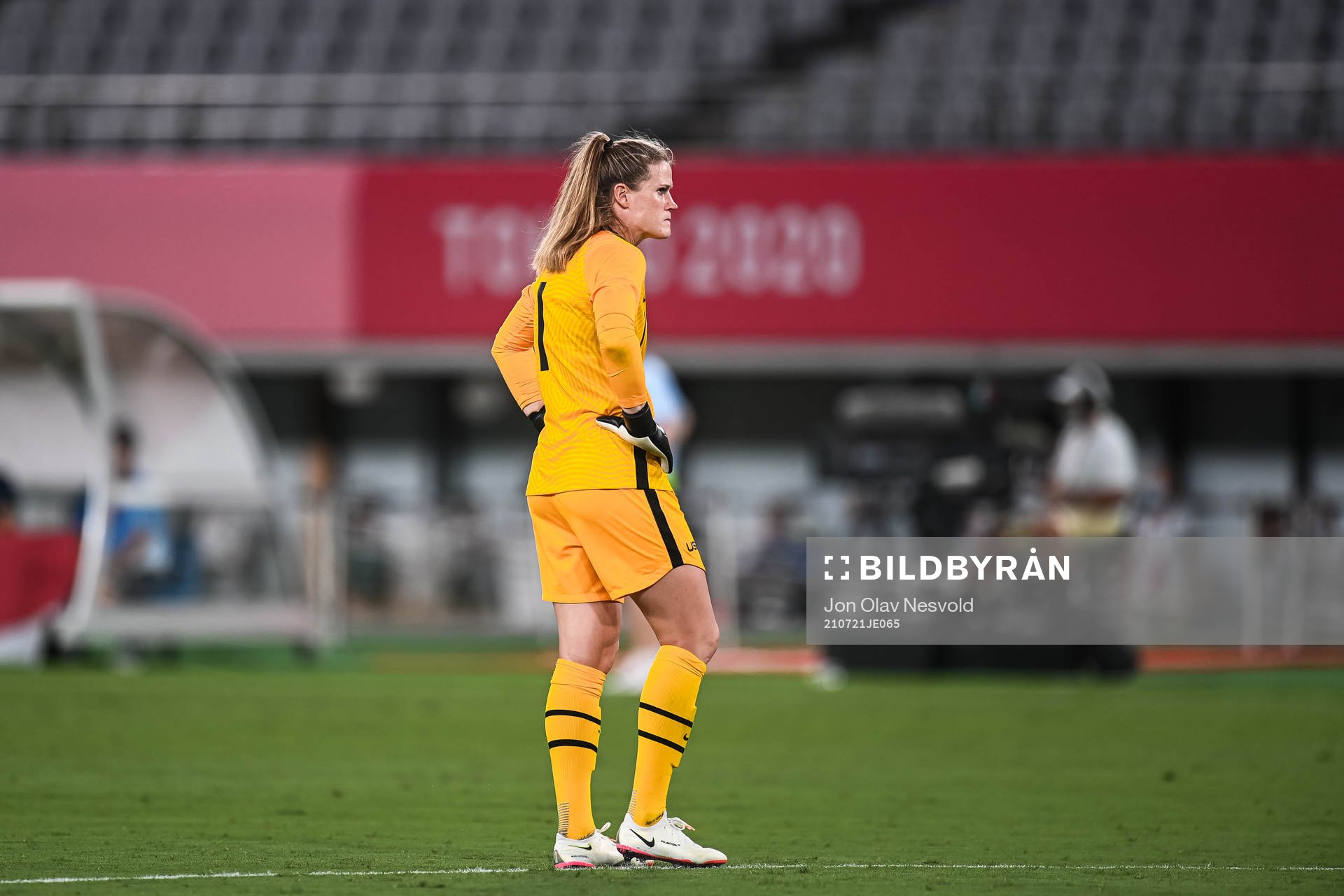Goalkeeper Alyssa Naeher of USA looks dejected