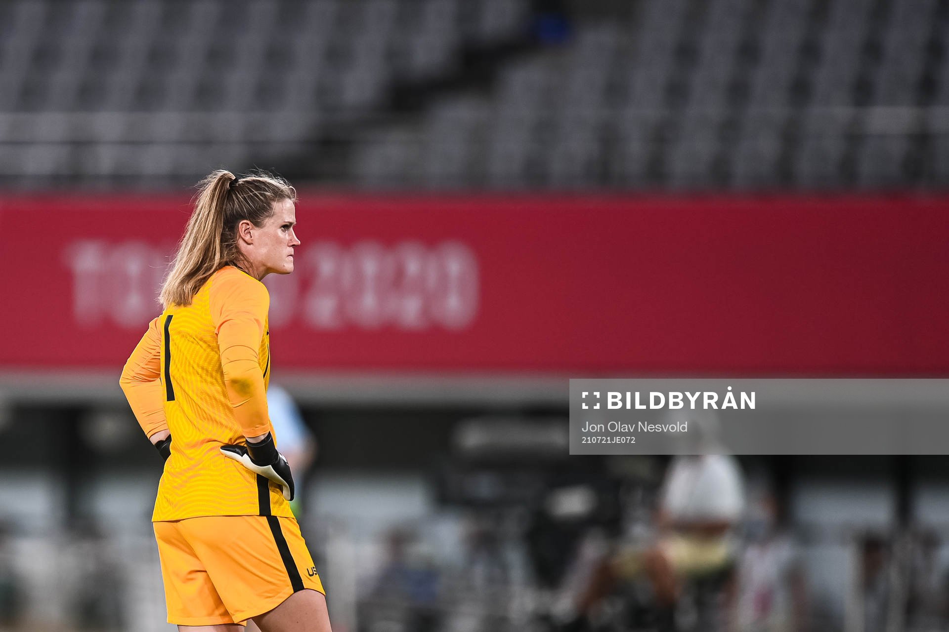 Goalkeeper Alyssa Naeher of USA looks dejected
