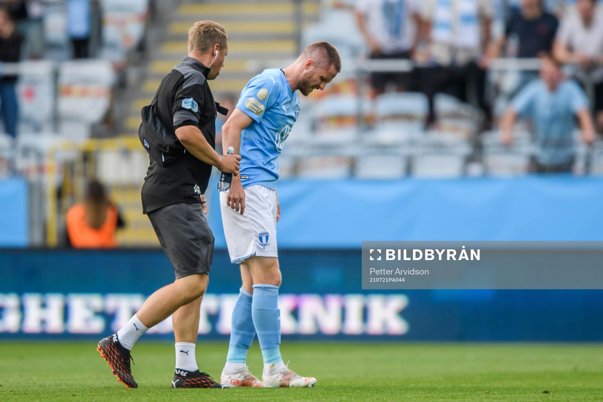 Lasse Nielsen of Malmö FF in pain