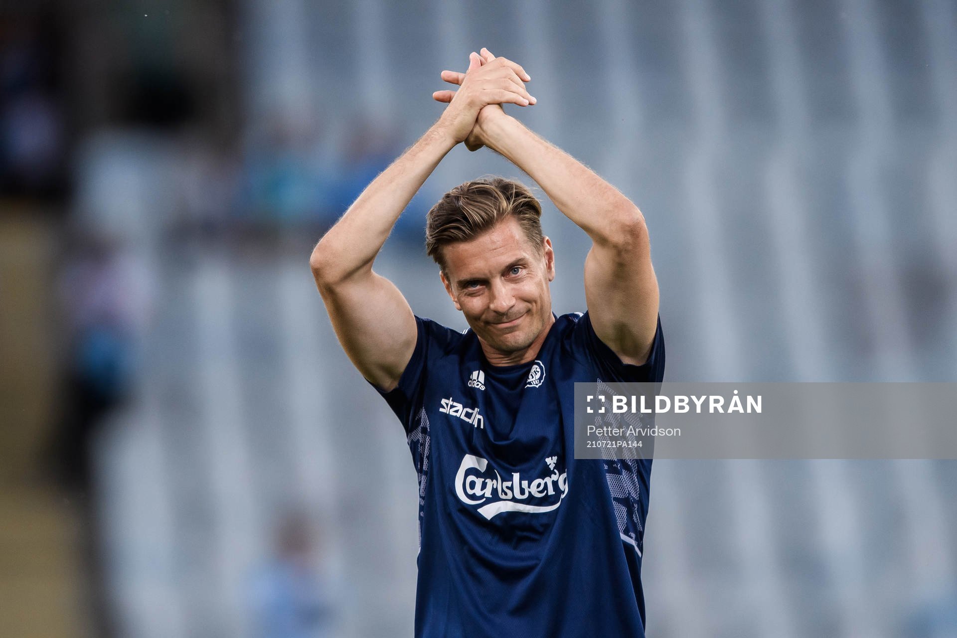 Markus Halsti of Helsingfors is being celebrated by