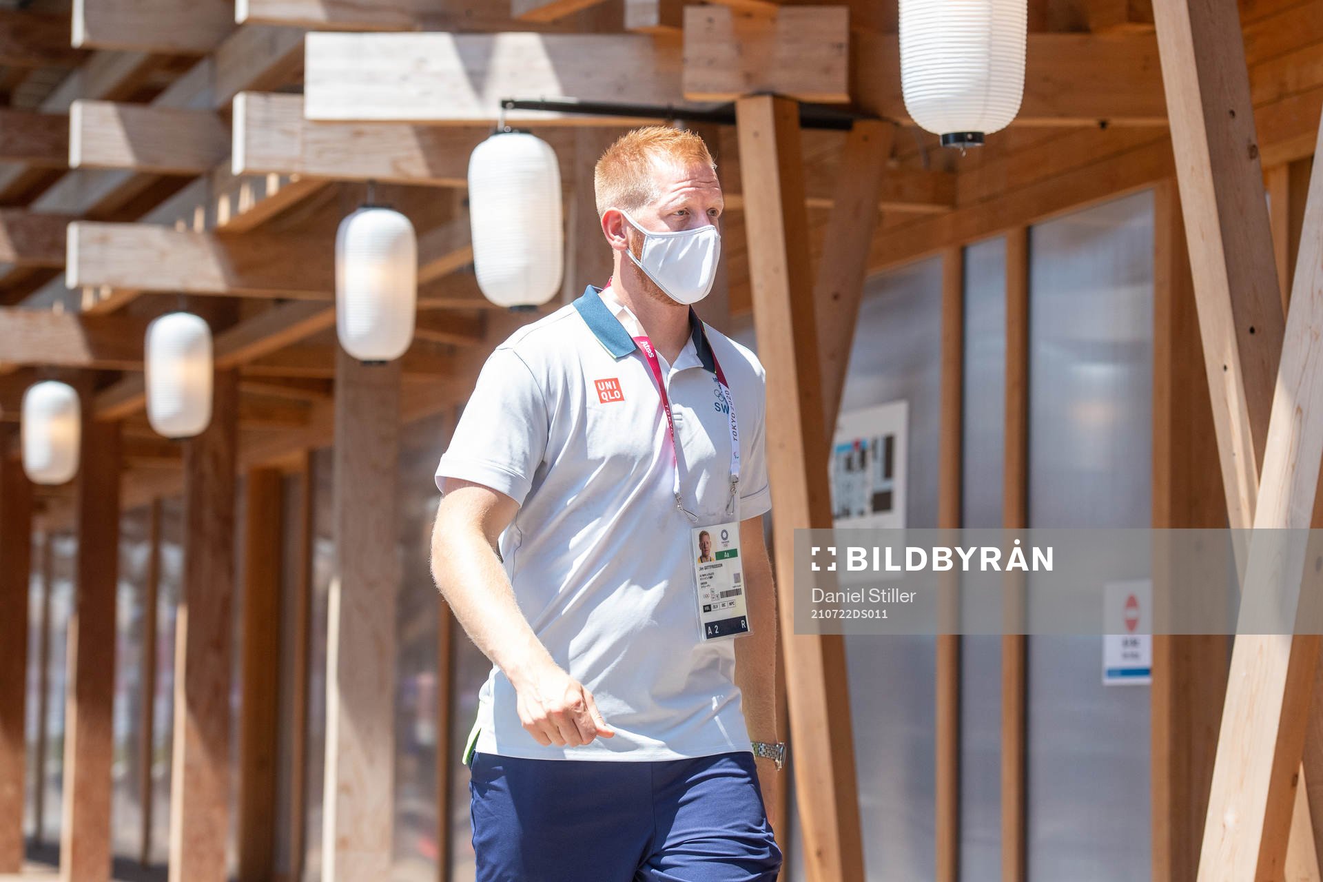 Jim Gottfridsson of the Swedish handball team at a press