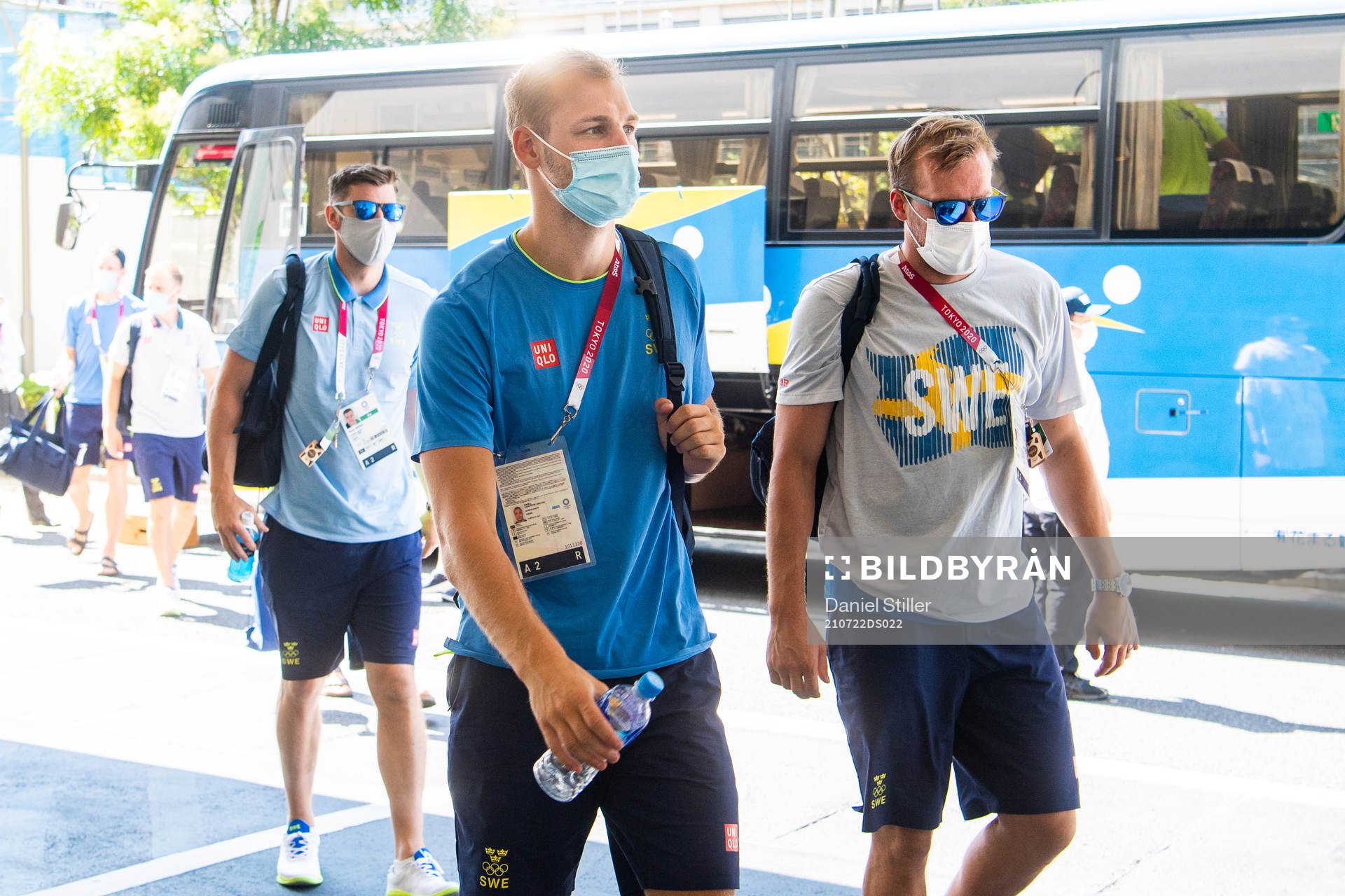 Lukas Sandell and Max Darj of the Swedish handball team