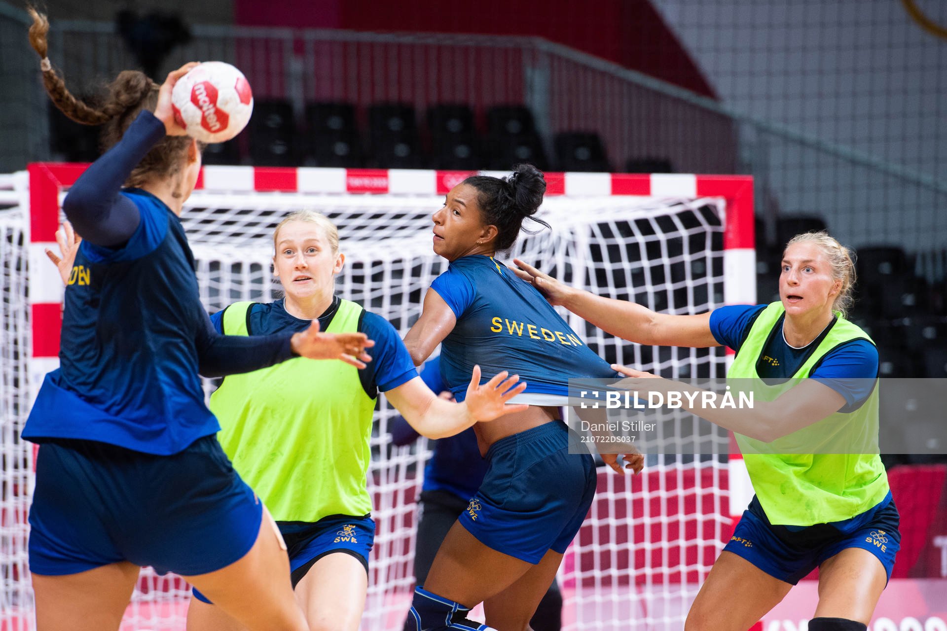 Emma Lindqvist, Jamina Roberts and Linn Blohm of the