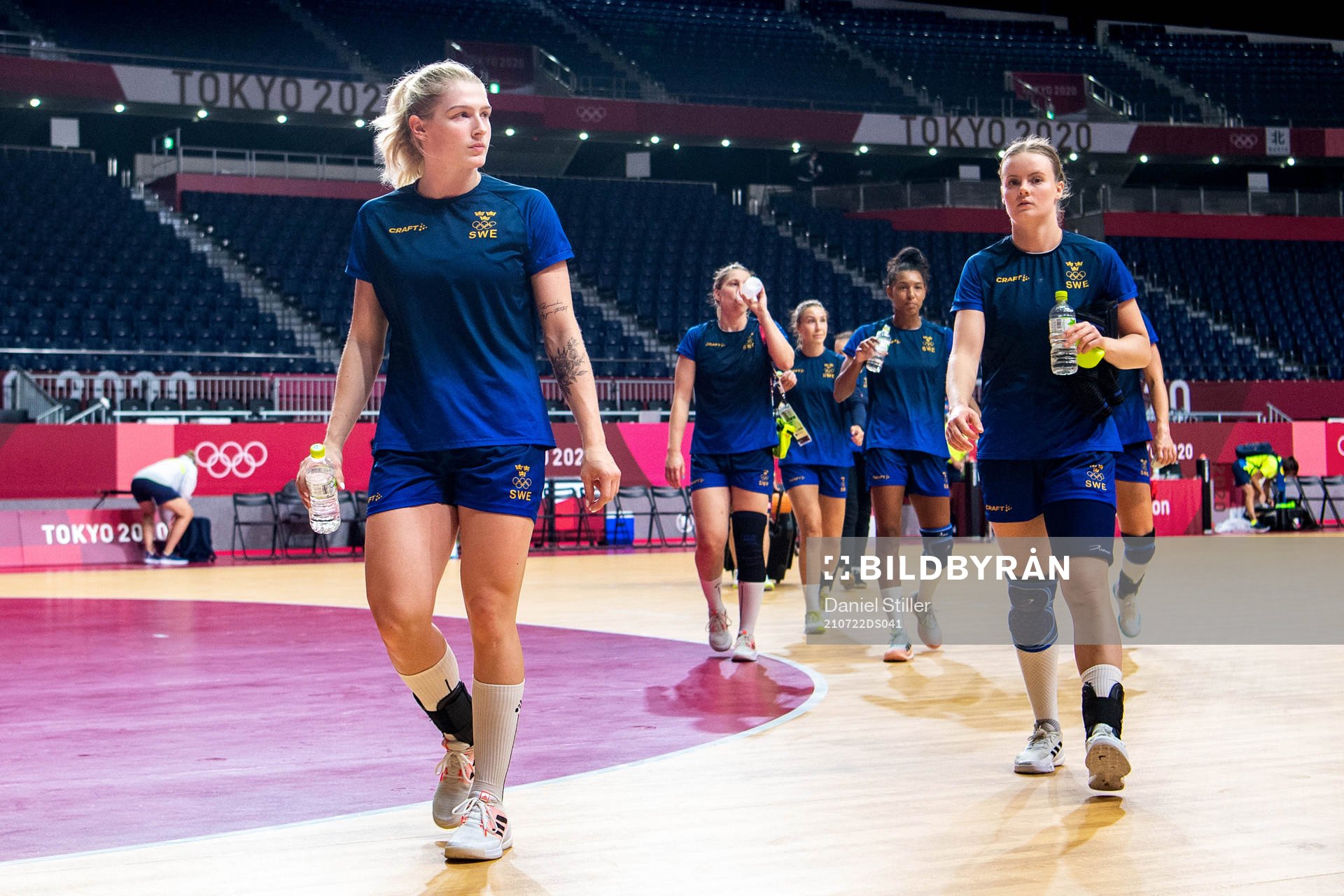 Nina Dano and Elin Hansson of the Swedish women´s handball