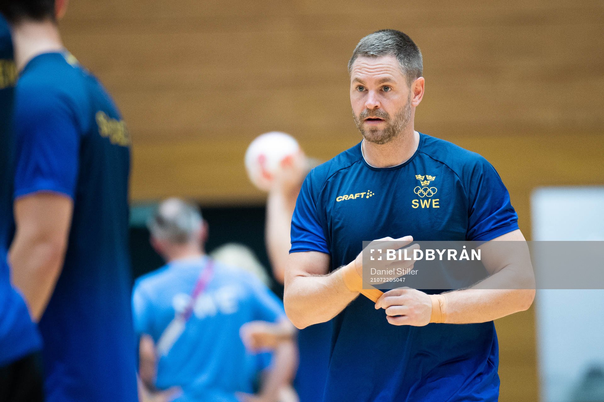 Andreas Palicka of the Swedish handball team