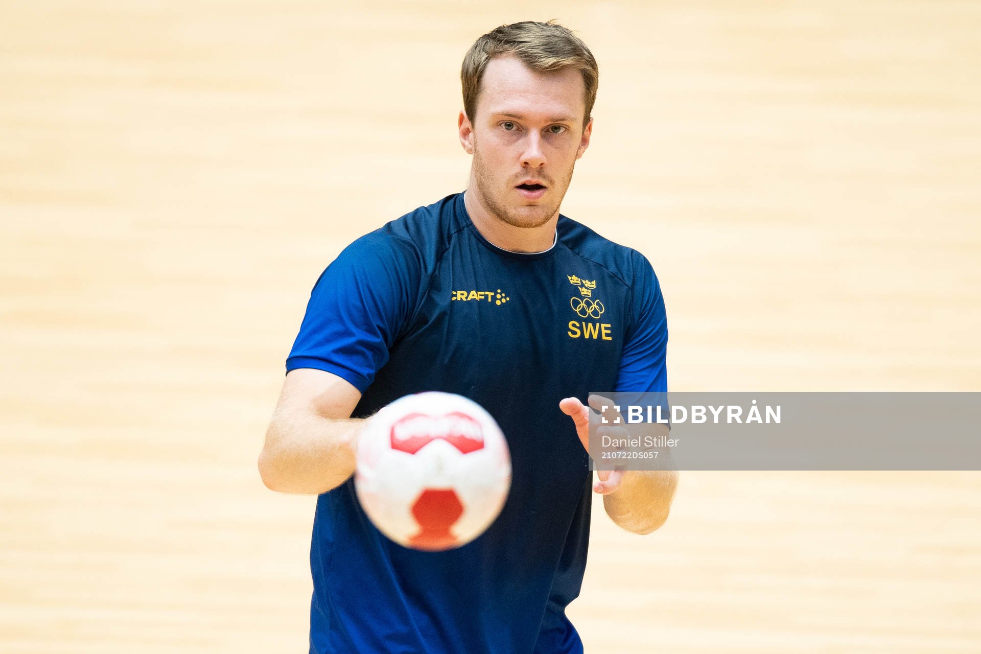 Felix Claar of the Swedish handball team