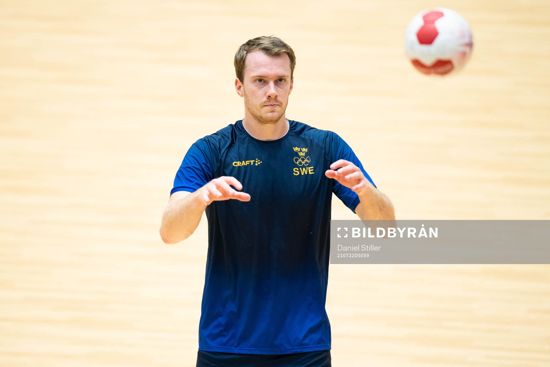Felix Claar of the Swedish handball team