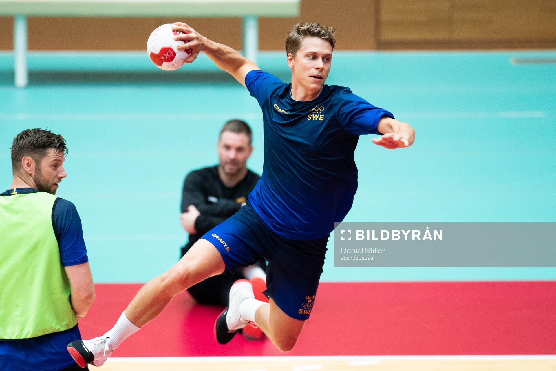 Lucas Pellas of the Swedish handball team