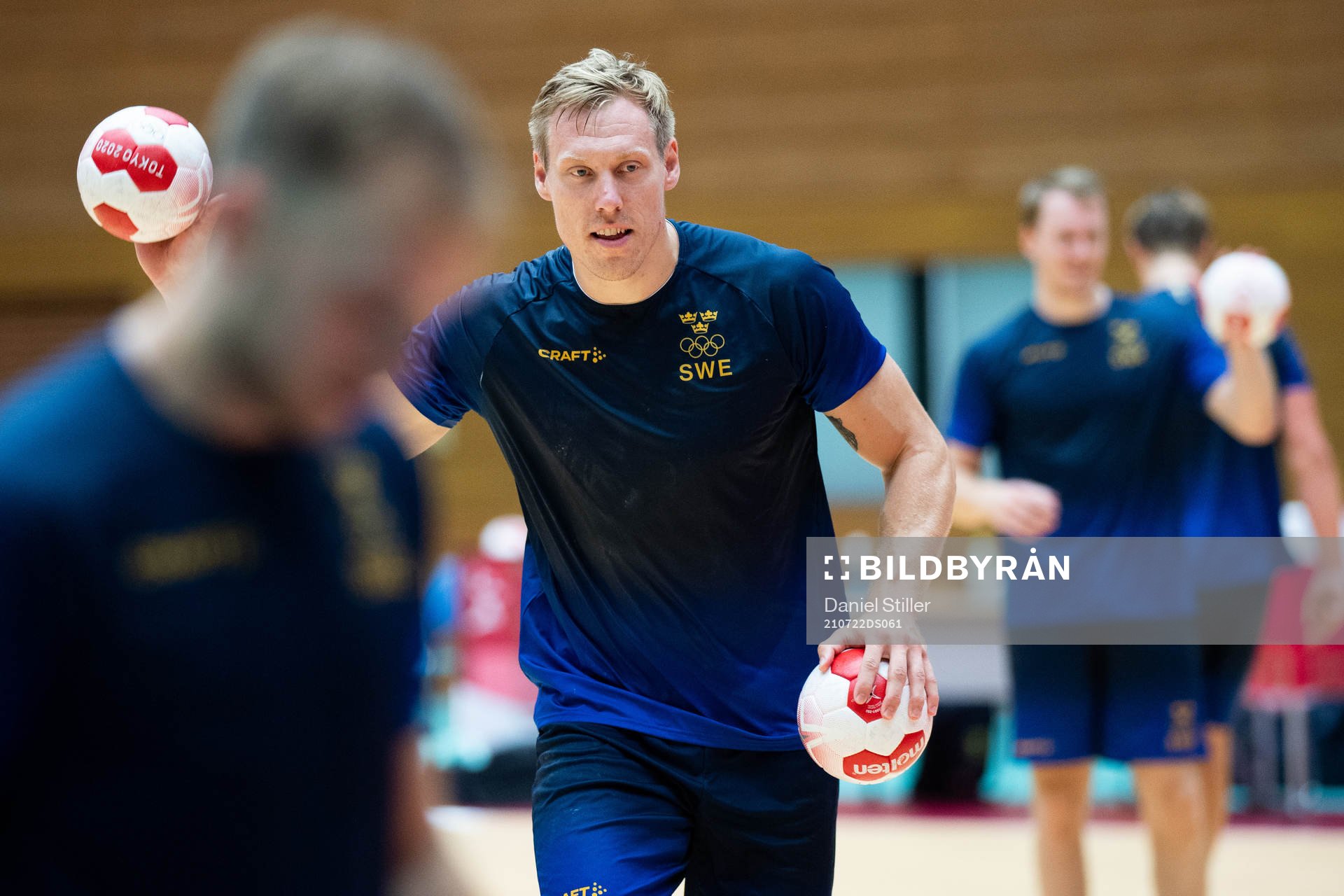 Fredric Pettersson of the Swedish handball team