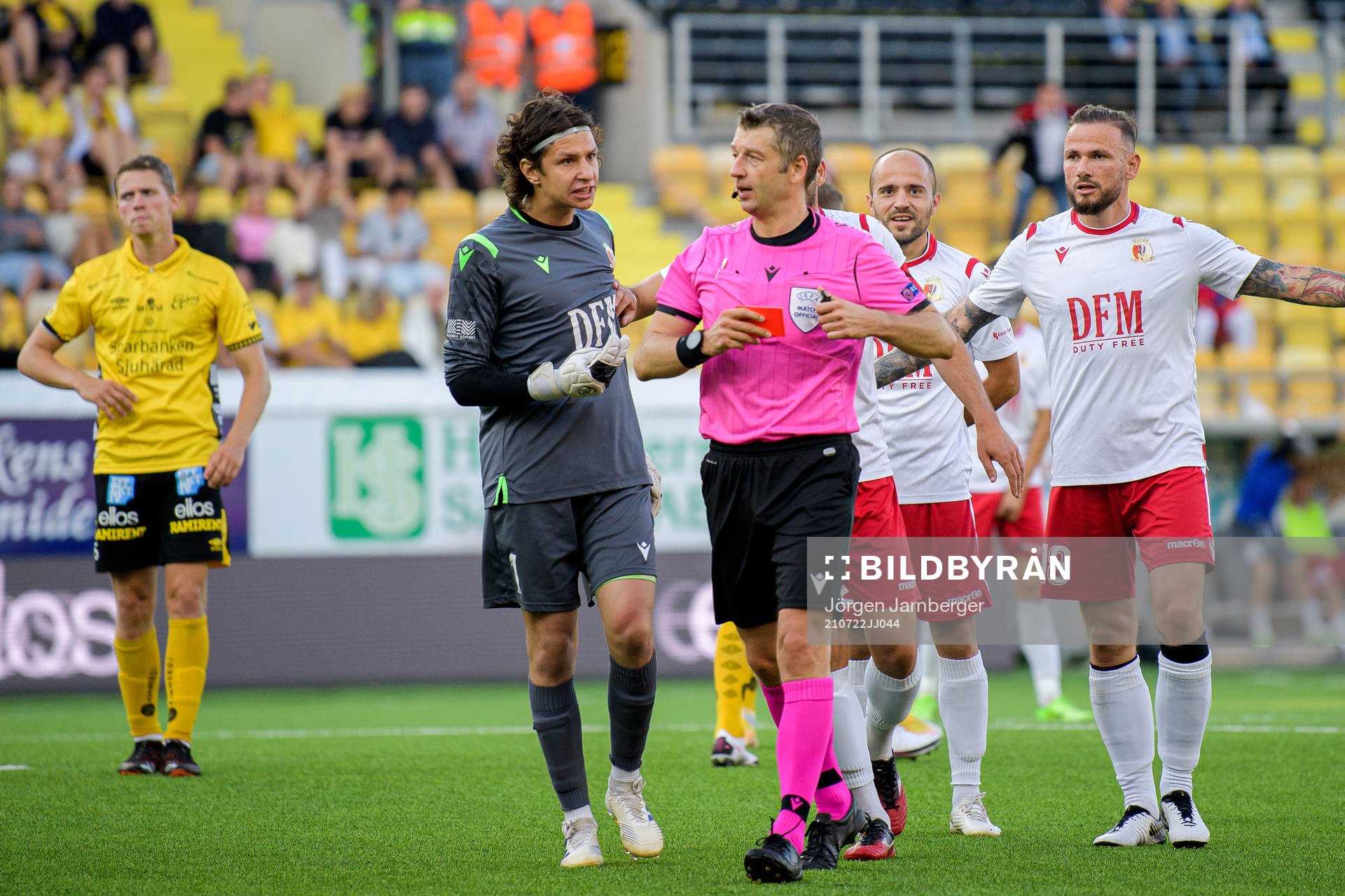 Vadim Bolohan of Milsami Orheis, not pictured, rececives a