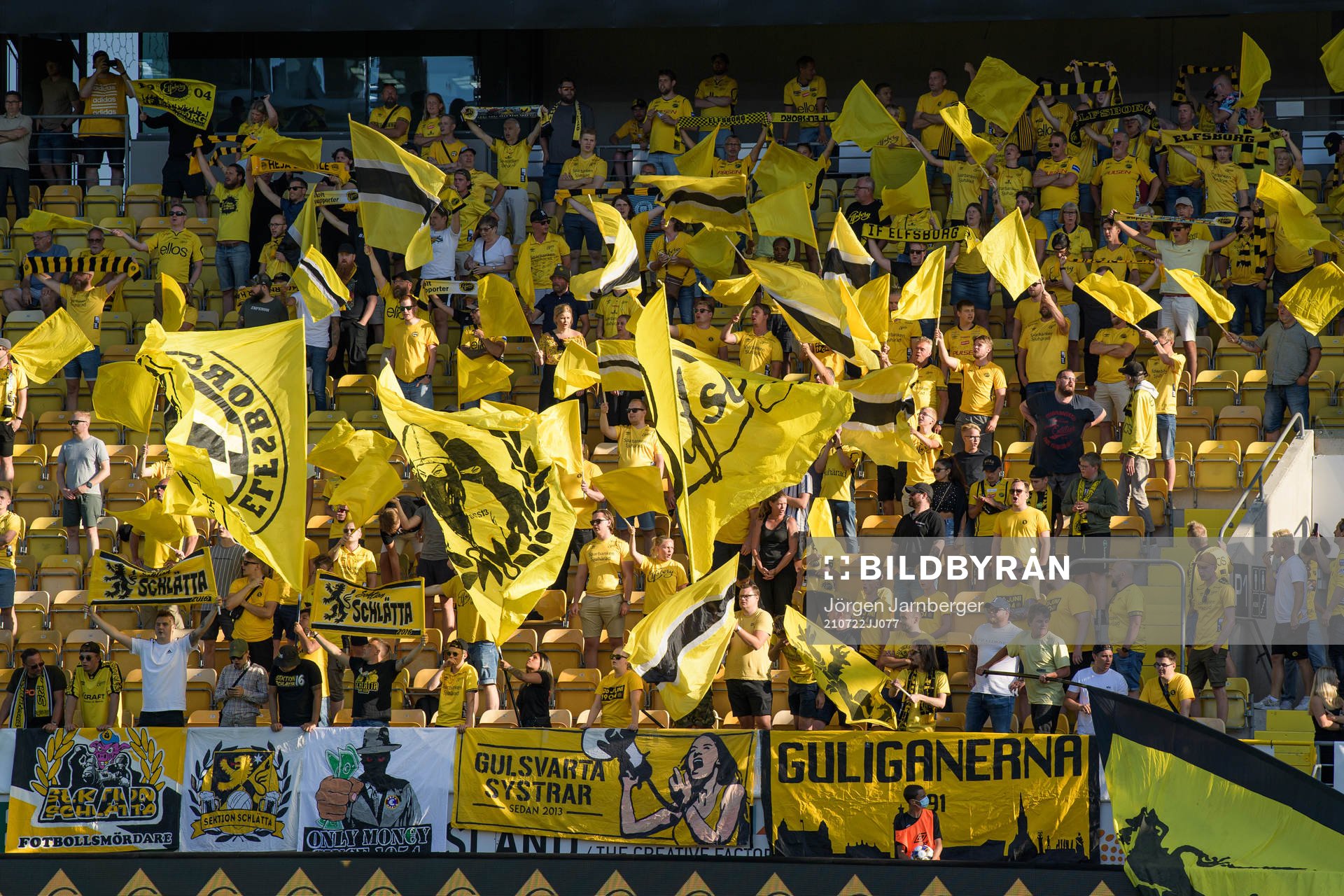 Supporters of Elfsborg in the stands