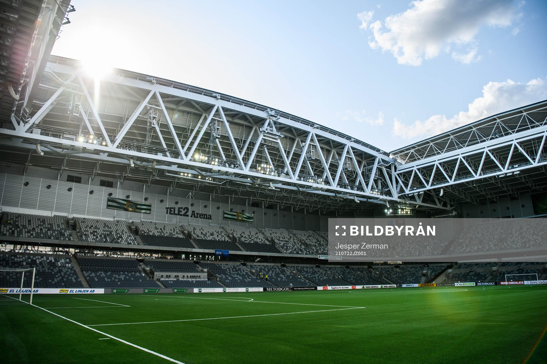 General view of Tele2 Arena prior to the UEFA Conference