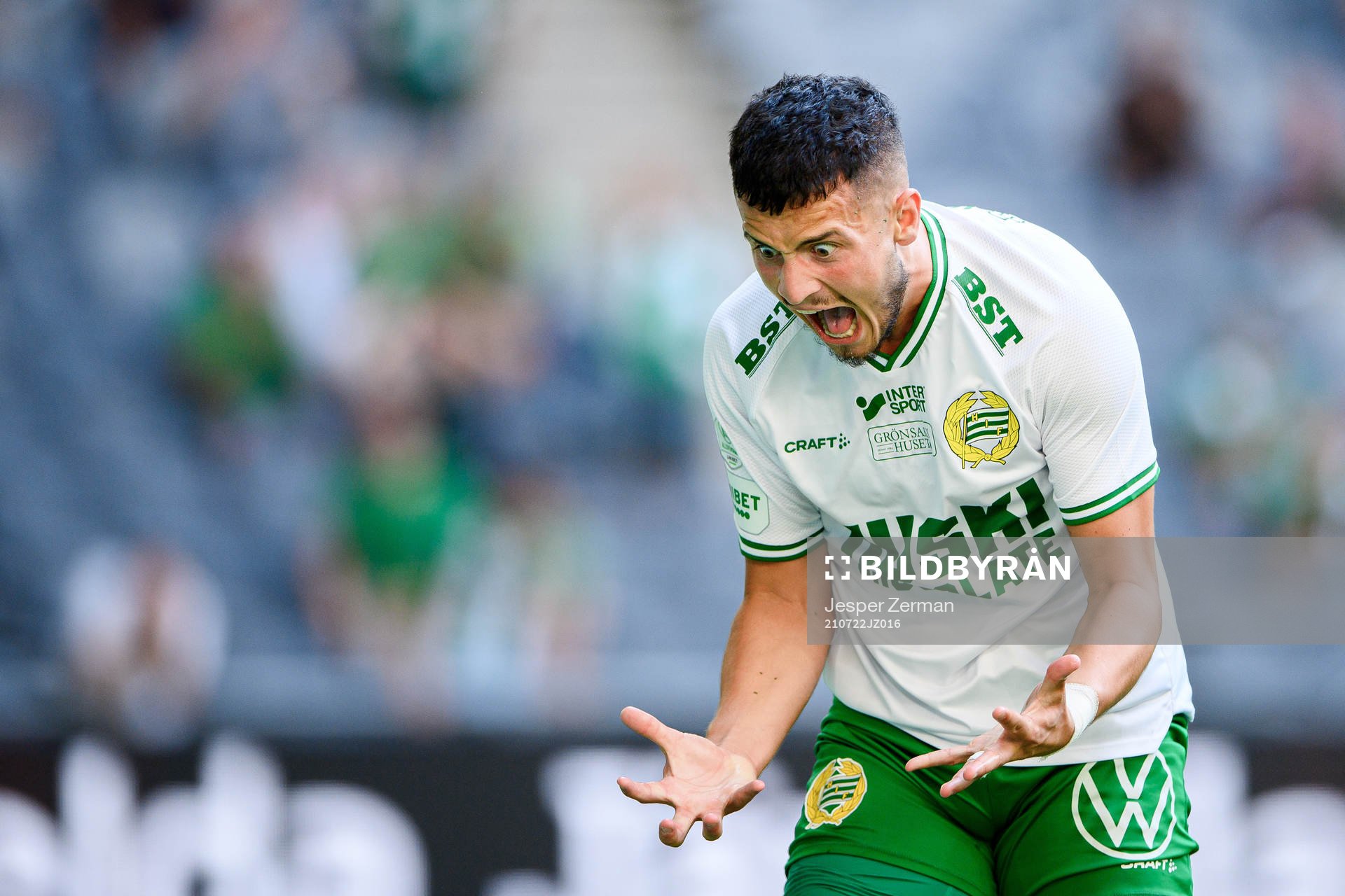 Astrit Selmani of Hammarby reacts