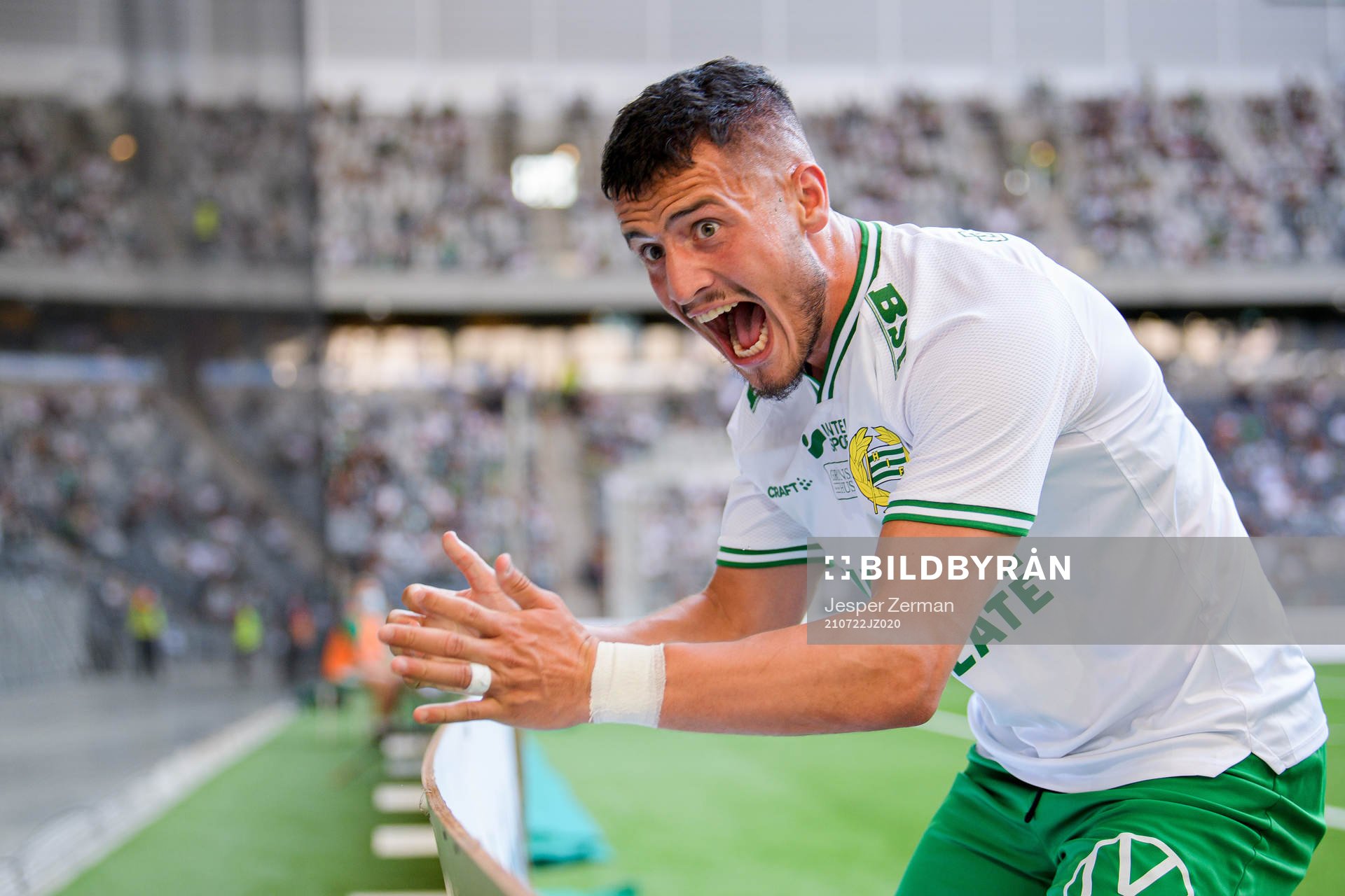 Astrit Selmani of Hammarby reacts