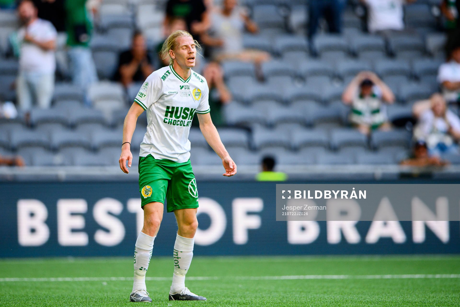 Gustav Ludwigson of Hammarby looks dejected