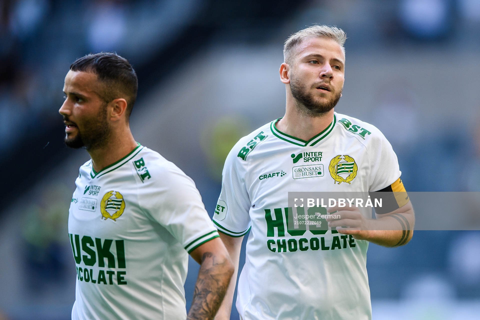 Mohanad Jeahze and Darijan Bojanic of Hammarby
