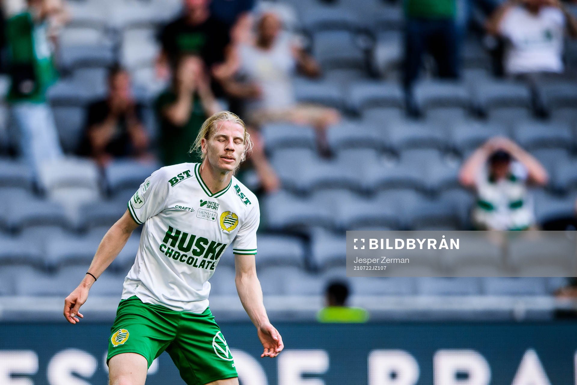 Gustav Ludwigson of Hammarby looks dejected