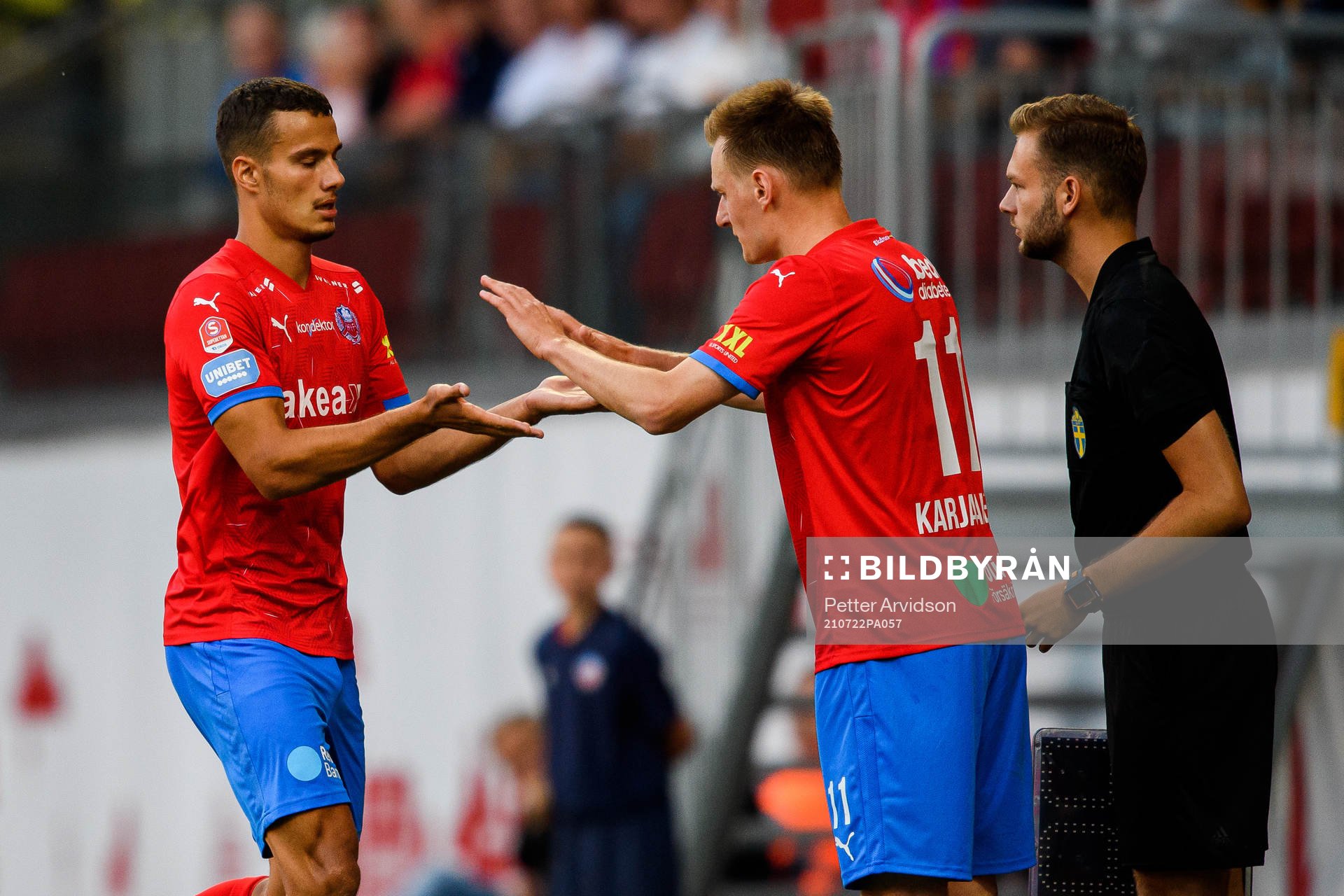 Byte mellan Helsingborgs Assad Al Hamlawi och Rasmus