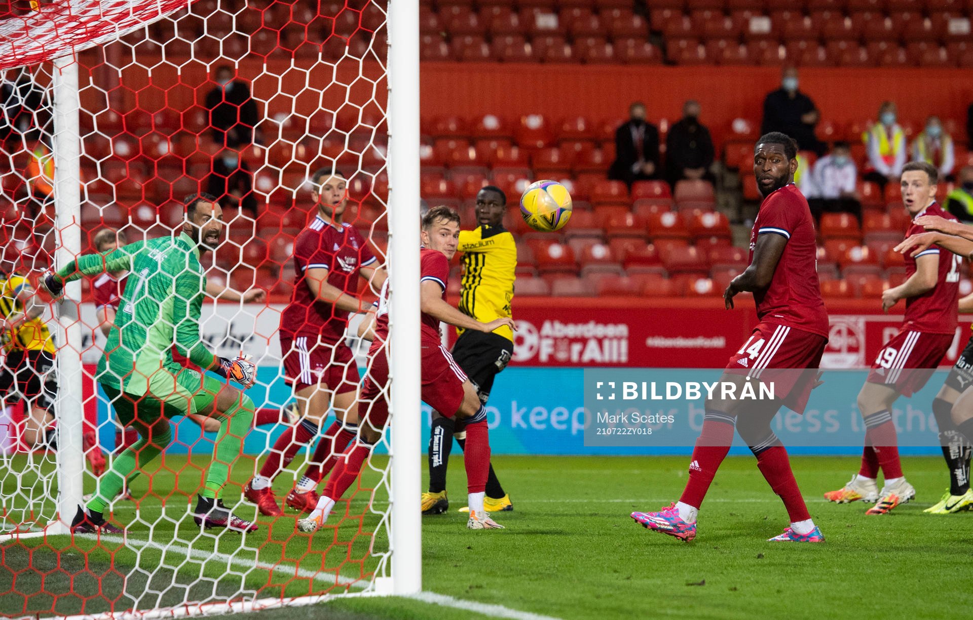 Godswill Ekpolo of Häcken during the UEFA Conference League between Aberdeen and Häcken on July 22, 2021 in Aberdeen. 