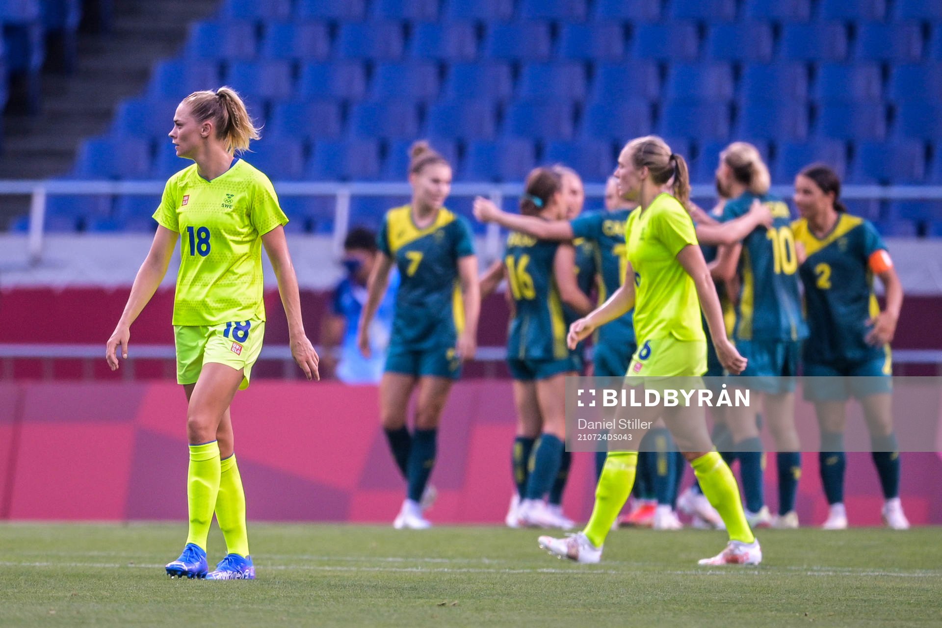 Fridolina Rolfö of Sweden looks dejected