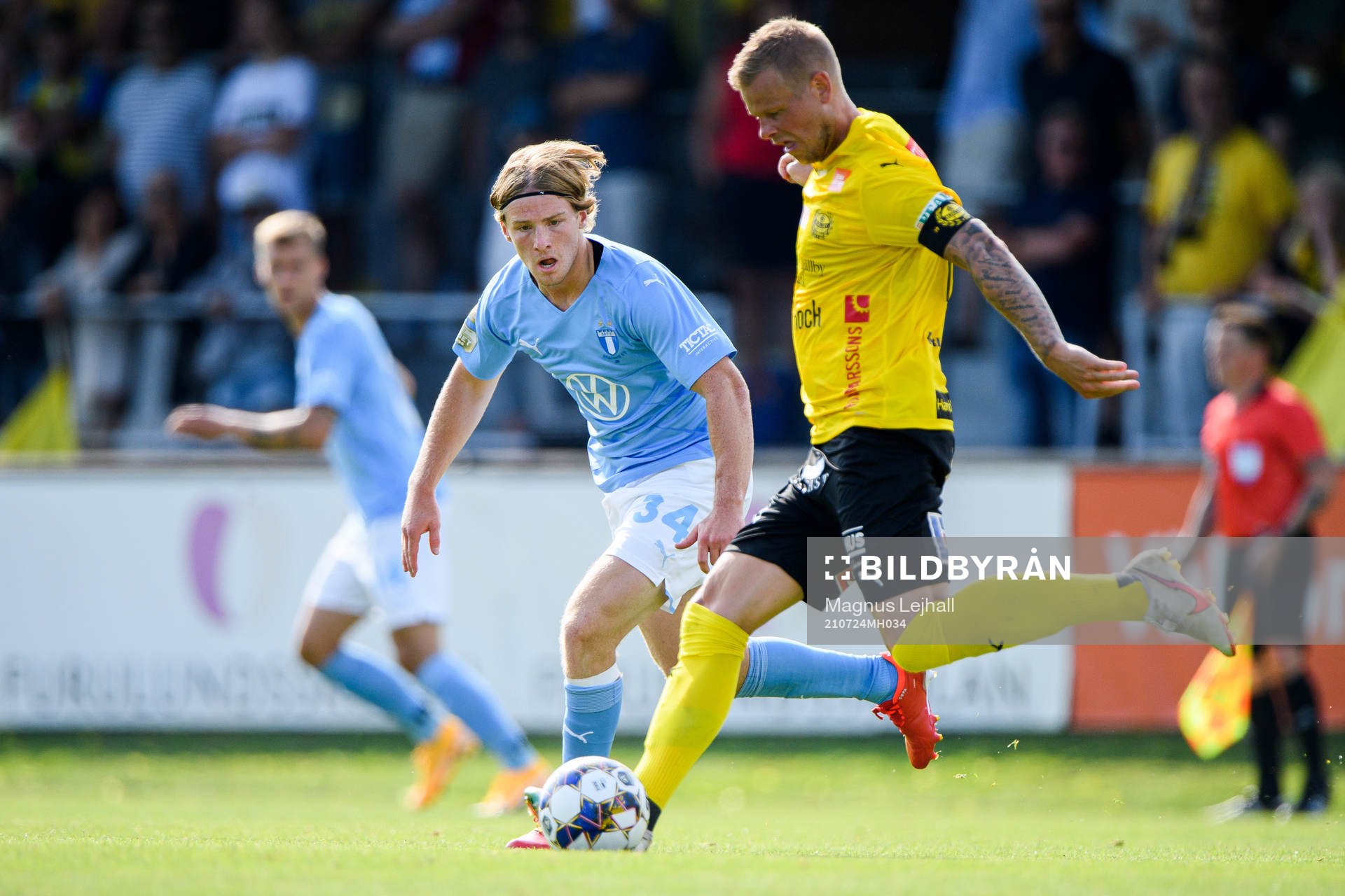 Malmö FFs Markus Björkqvist och Mjällbys David Löfquist