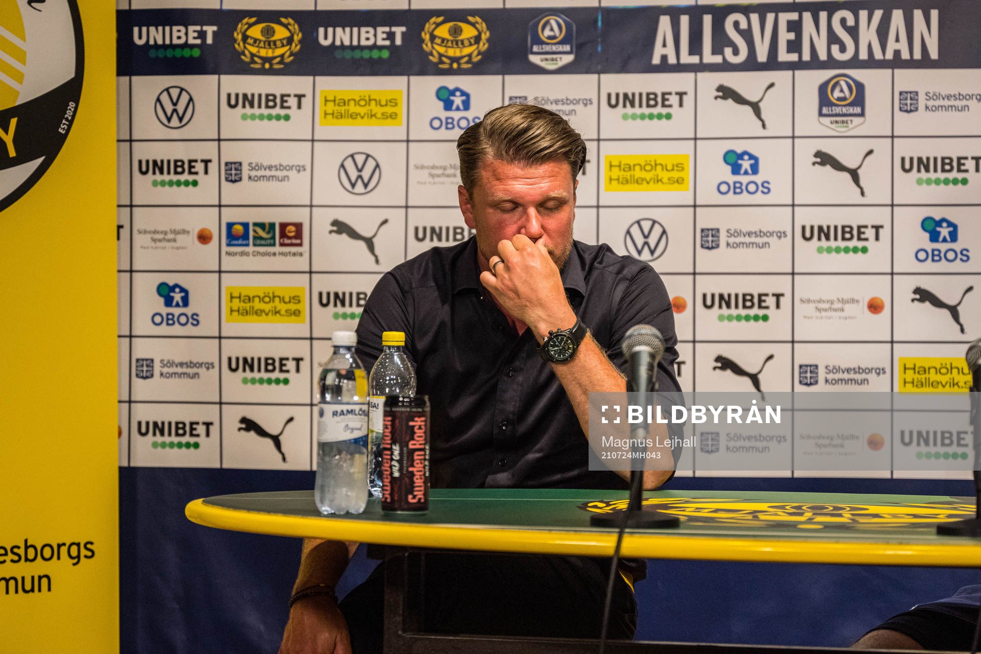 Mjällbys tränare Christian Järdler deppar