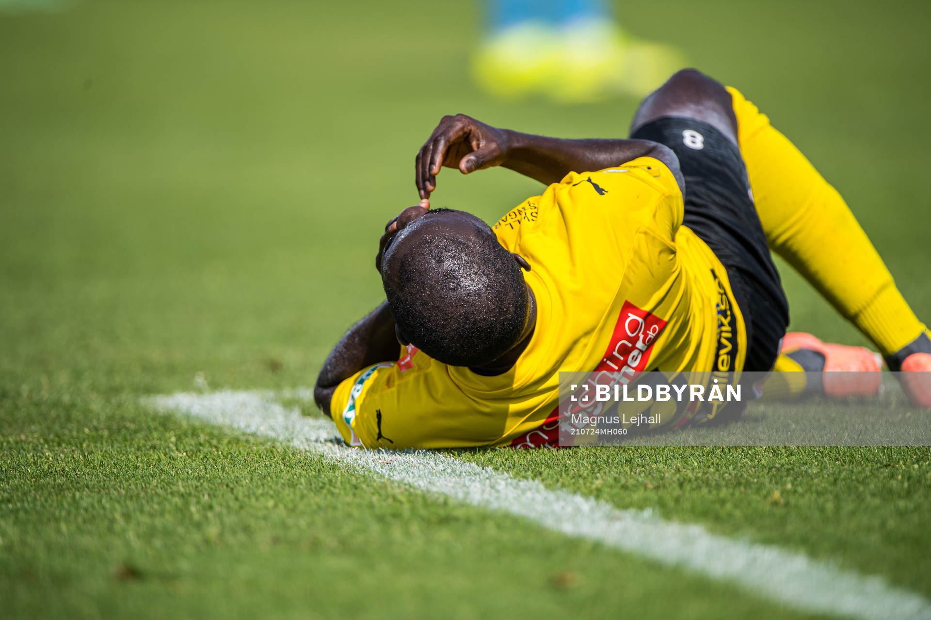 Mjällbys Enock Kofi Adu har ont
