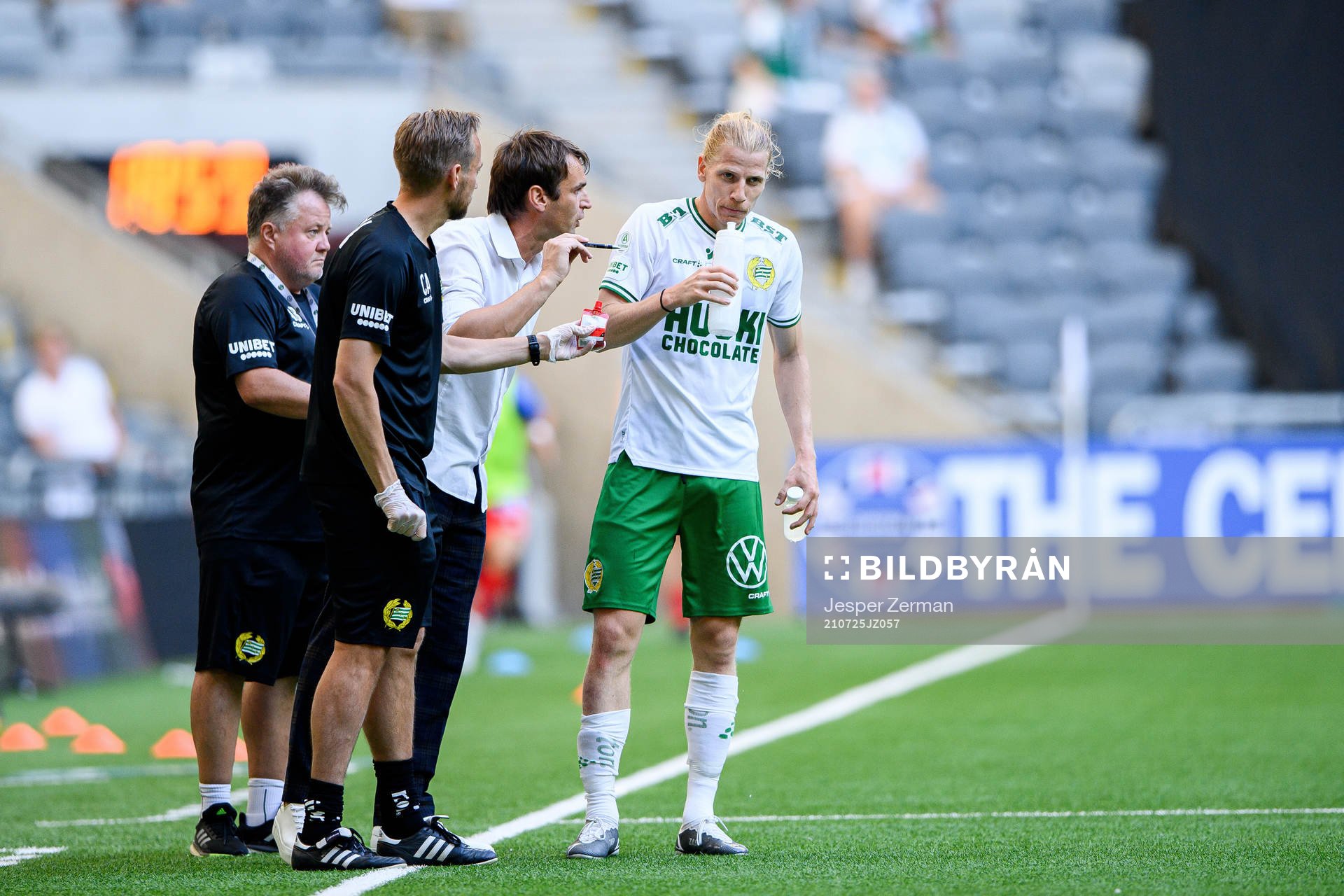 Hammarbys tränare Milos Milojevic och Gustav Ludwigson