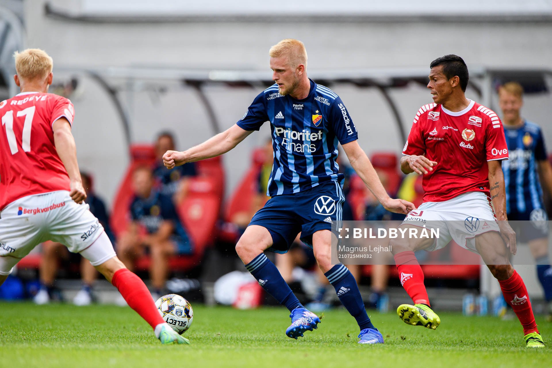 Djurgårdens Kalle Holmberg och Kalmars Romario Pereira